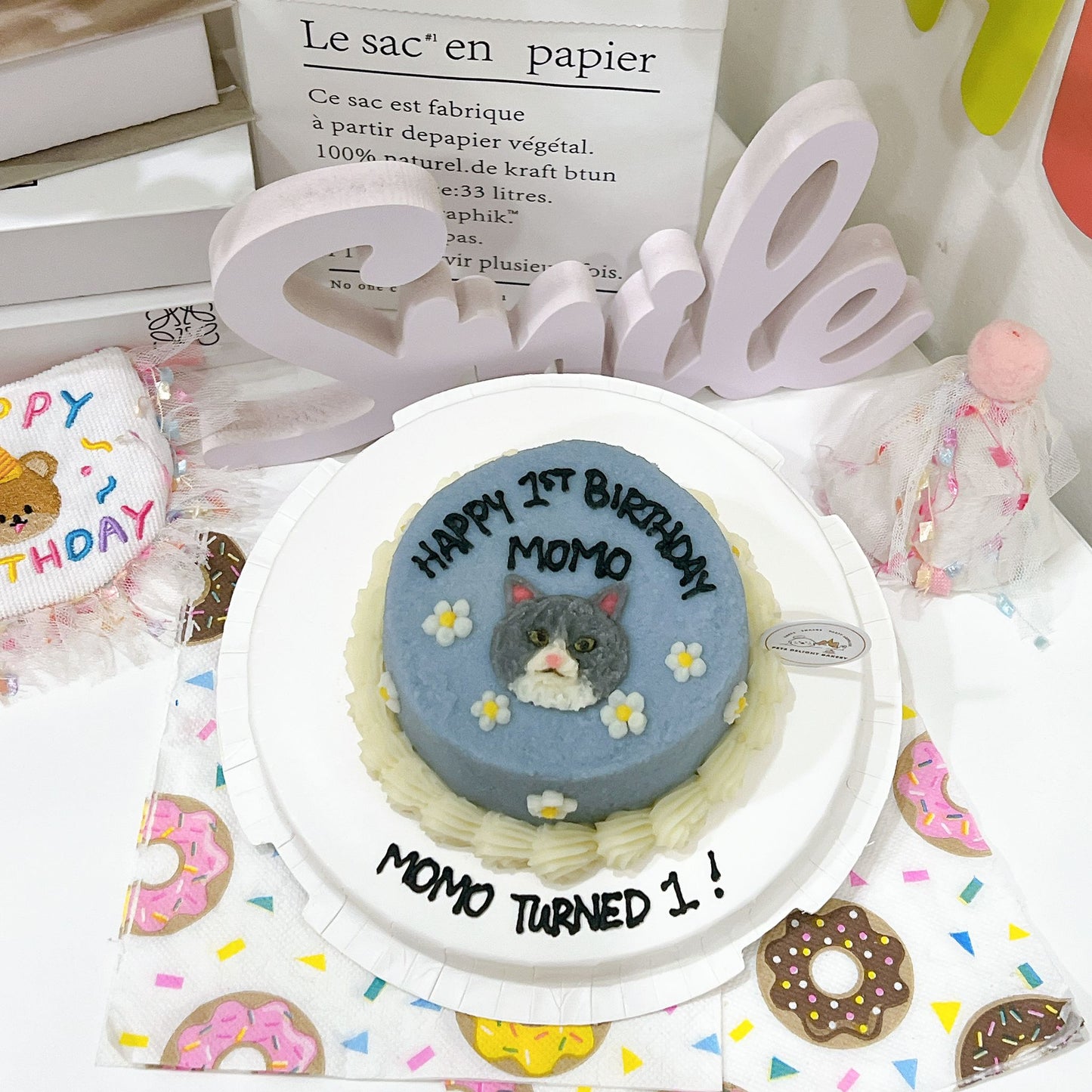 2D Custom Dog/Cat Daisy Cake (Same-day)