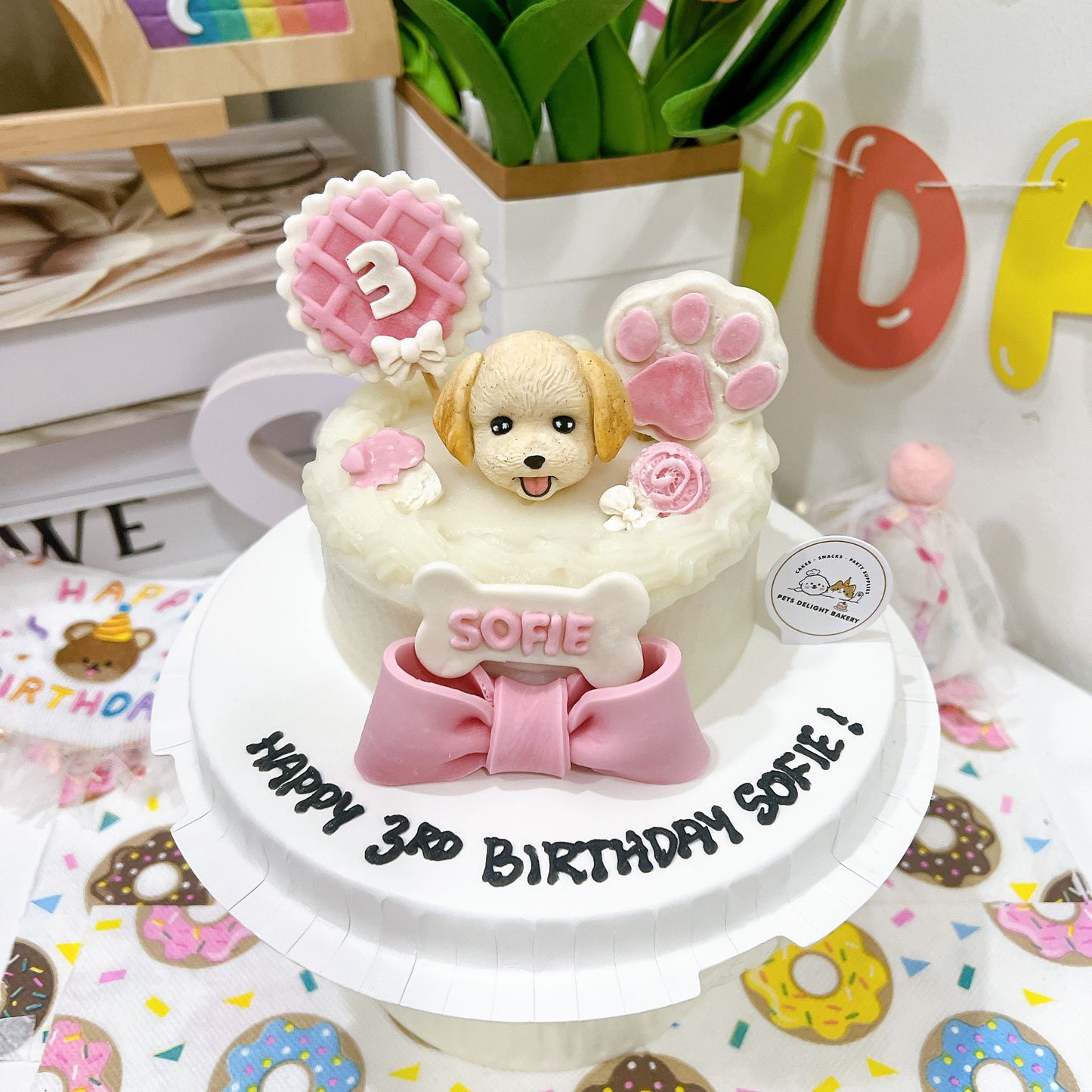 3D Customized Paws-up Cake