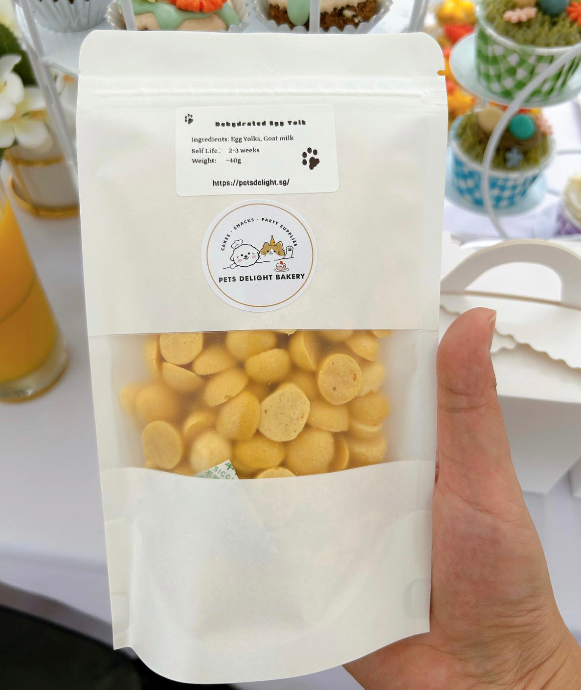 Dehydrated Goat Milk Egg Yolk Melts(Dogs & Cats) 40g