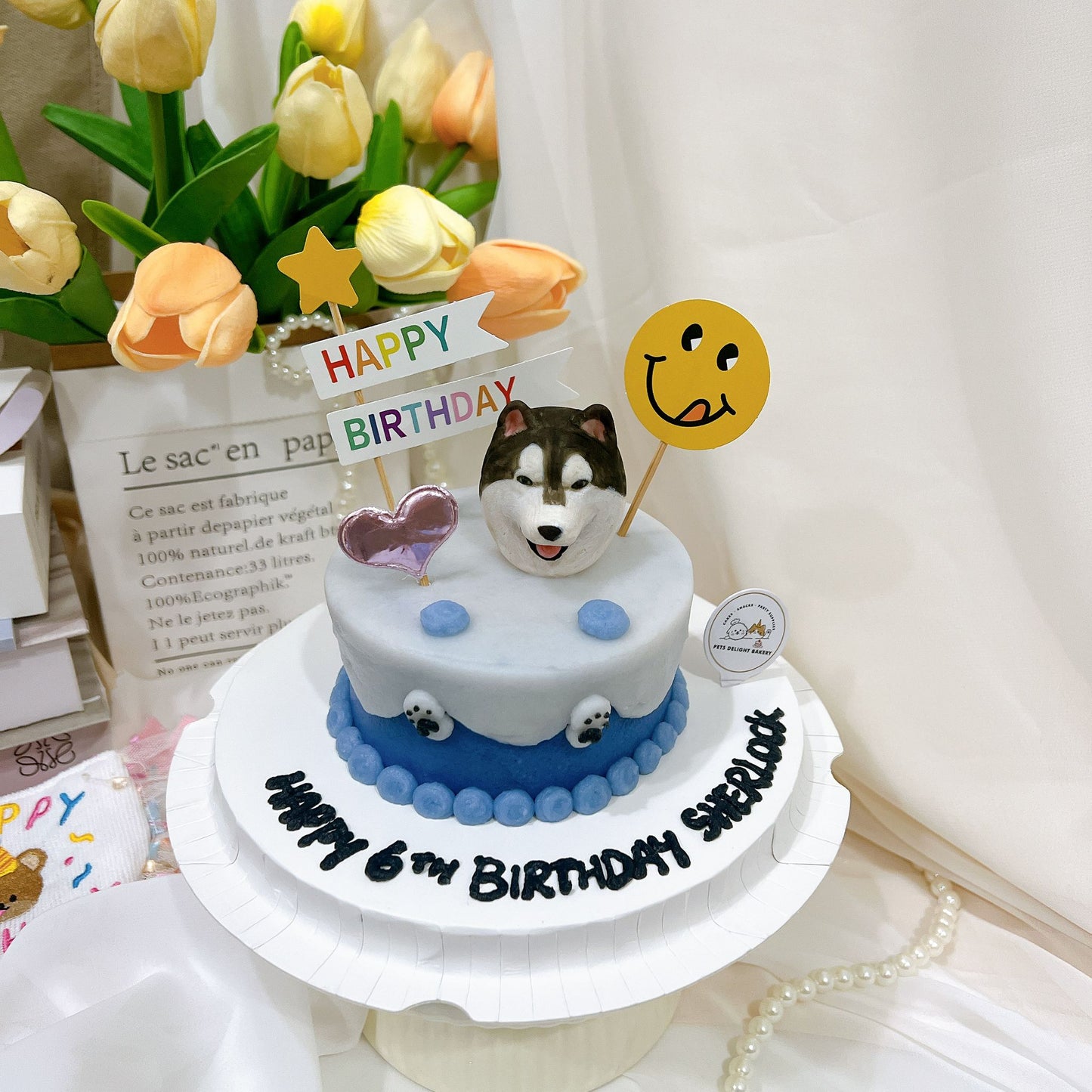 3D Customized Cheeky Pet Portrait Cake
