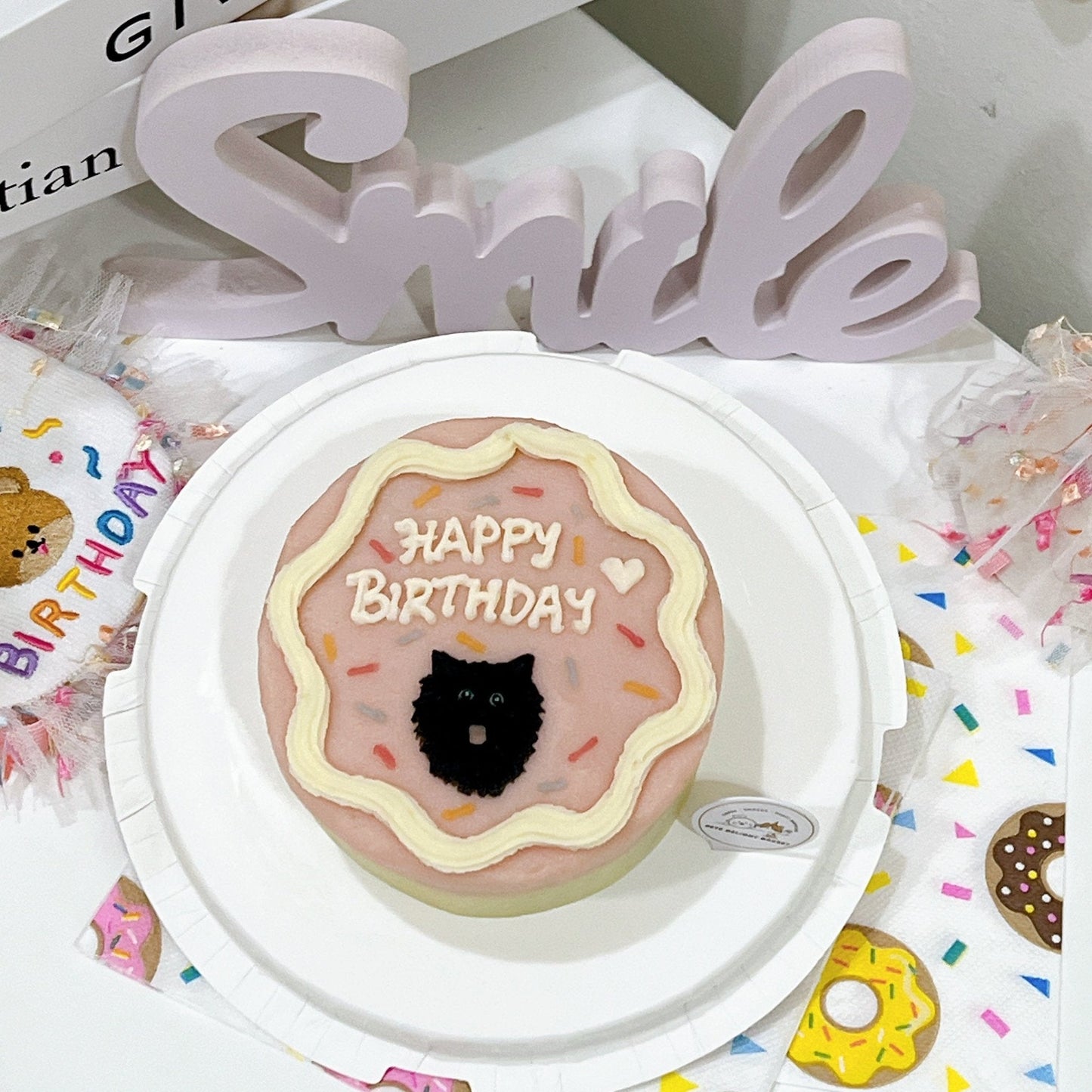 2D Custom Cat/Kitten Birthday Cake - Pets Delight Bakery Pte Ltd