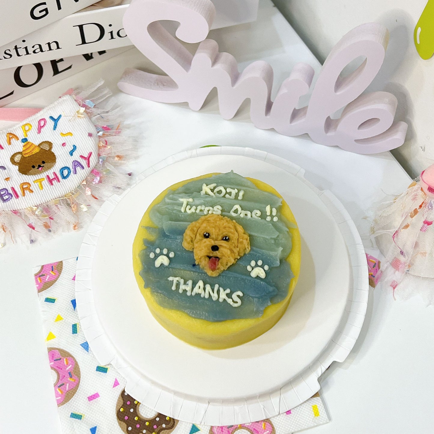 2D Dog/Cat Rainbow Cake - Pets Delight Bakery Pte Ltd