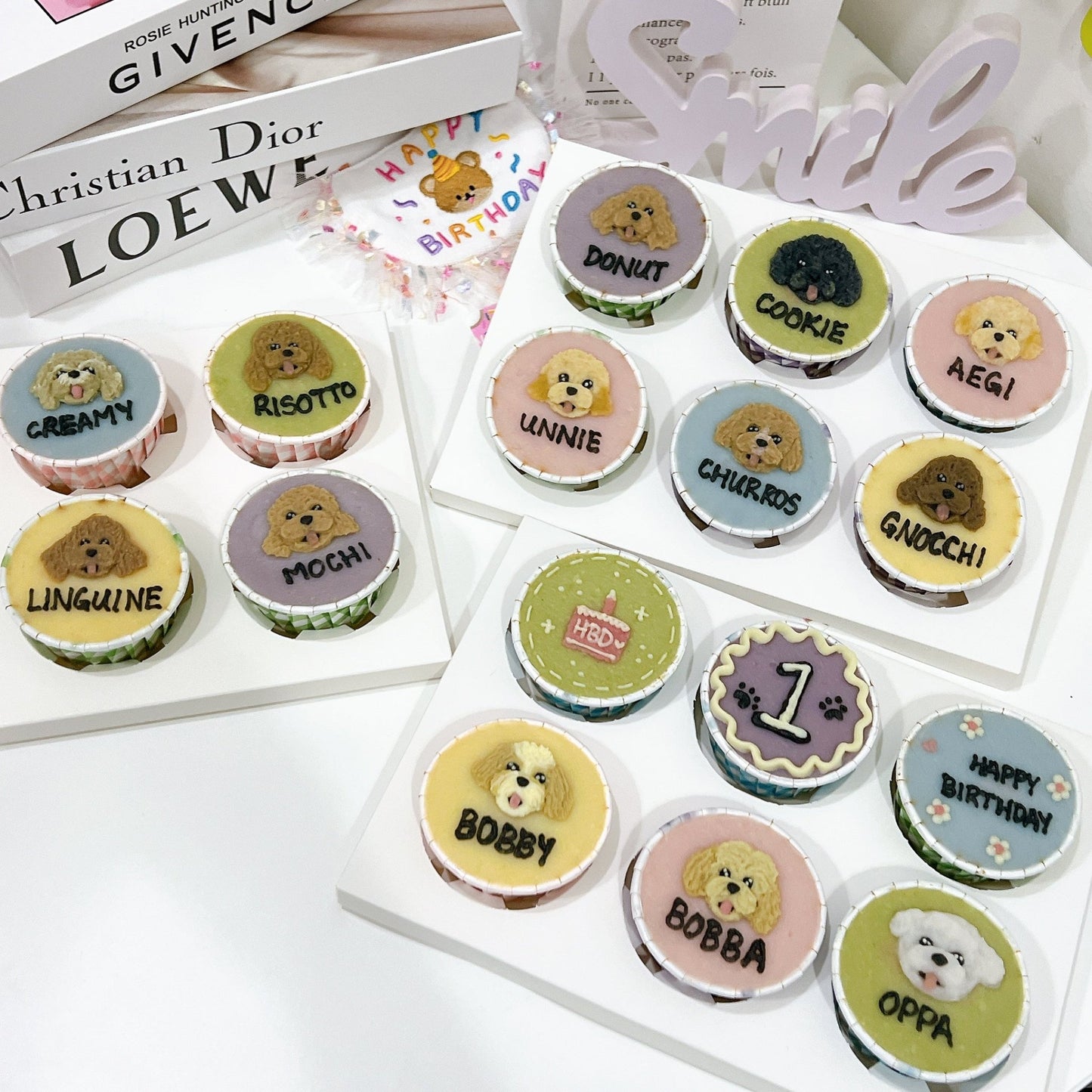 2D Face Pupcakes set - Pets Delight Bakery Pte Ltd