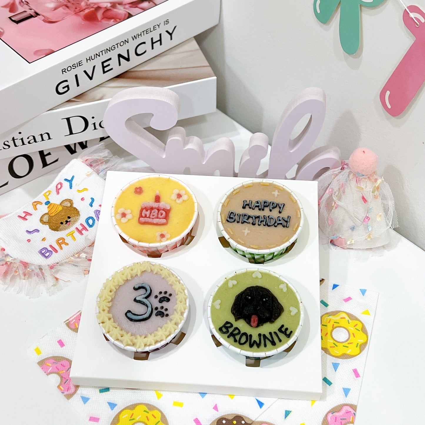 2D Face Pupcakes set - Pets Delight Bakery Pte Ltd