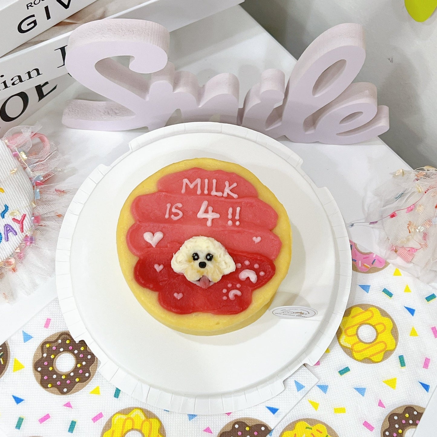 2D Face Rainbow Cake - Pets Delight Bakery Pte Ltd