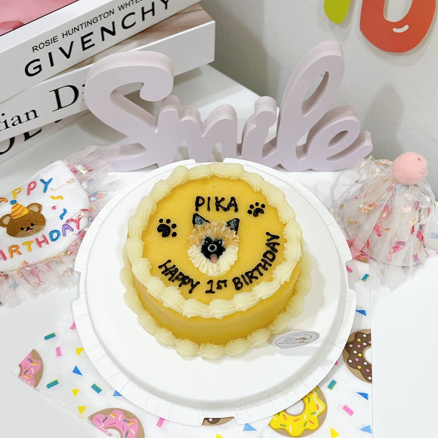 2D Face Simple Cake - Pets Delight Bakery Pte Ltd