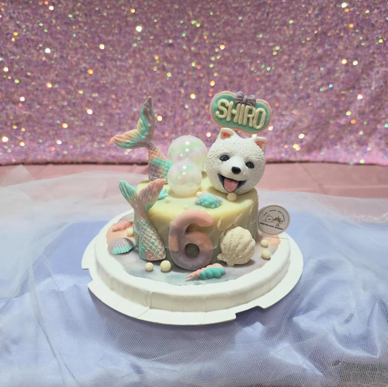 3D Customized Mermaid Dog/Cat Cake - Pets Delight Bakery Pte Ltd