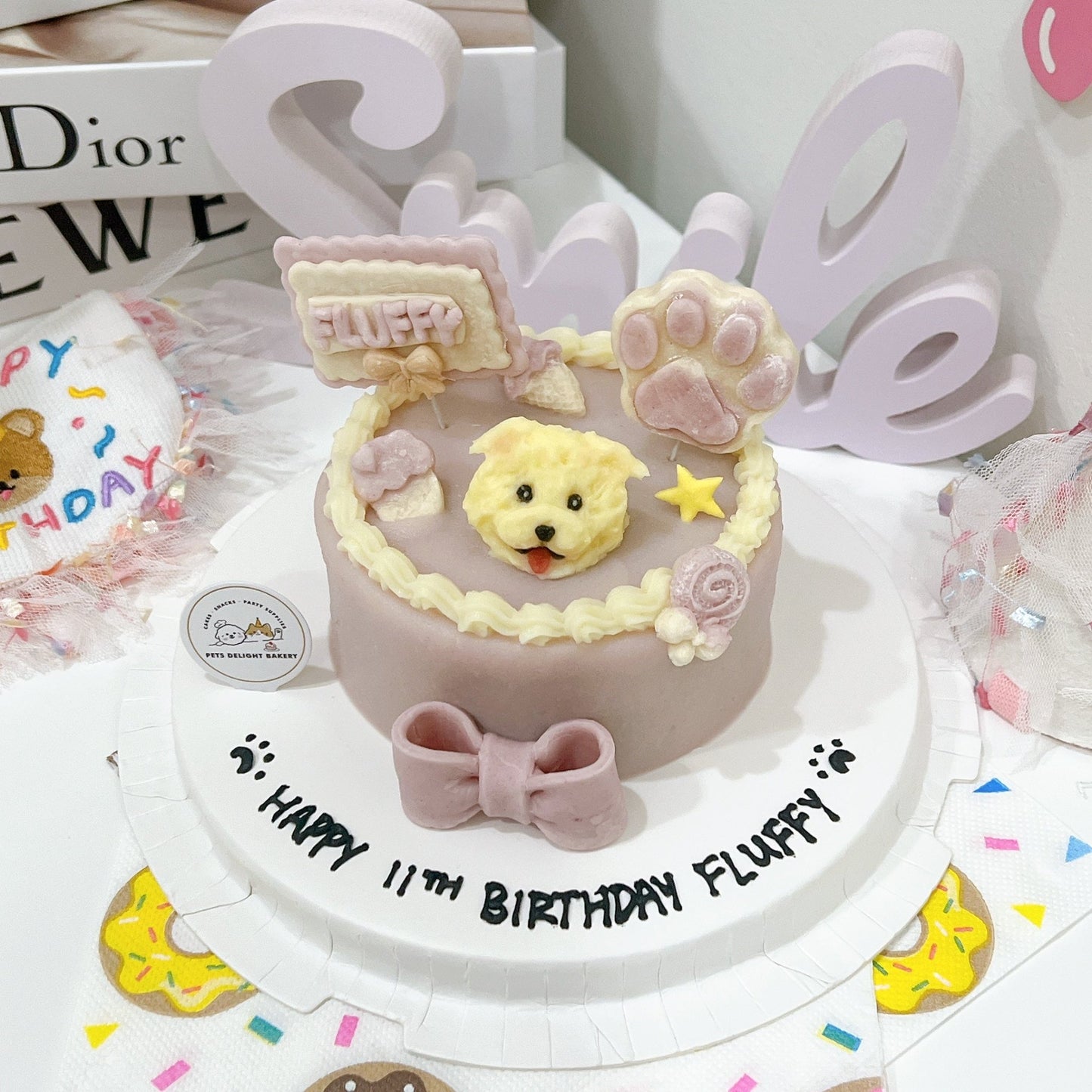 3D Dog Head Custom Cake - Pets Delight Bakery Pte Ltd