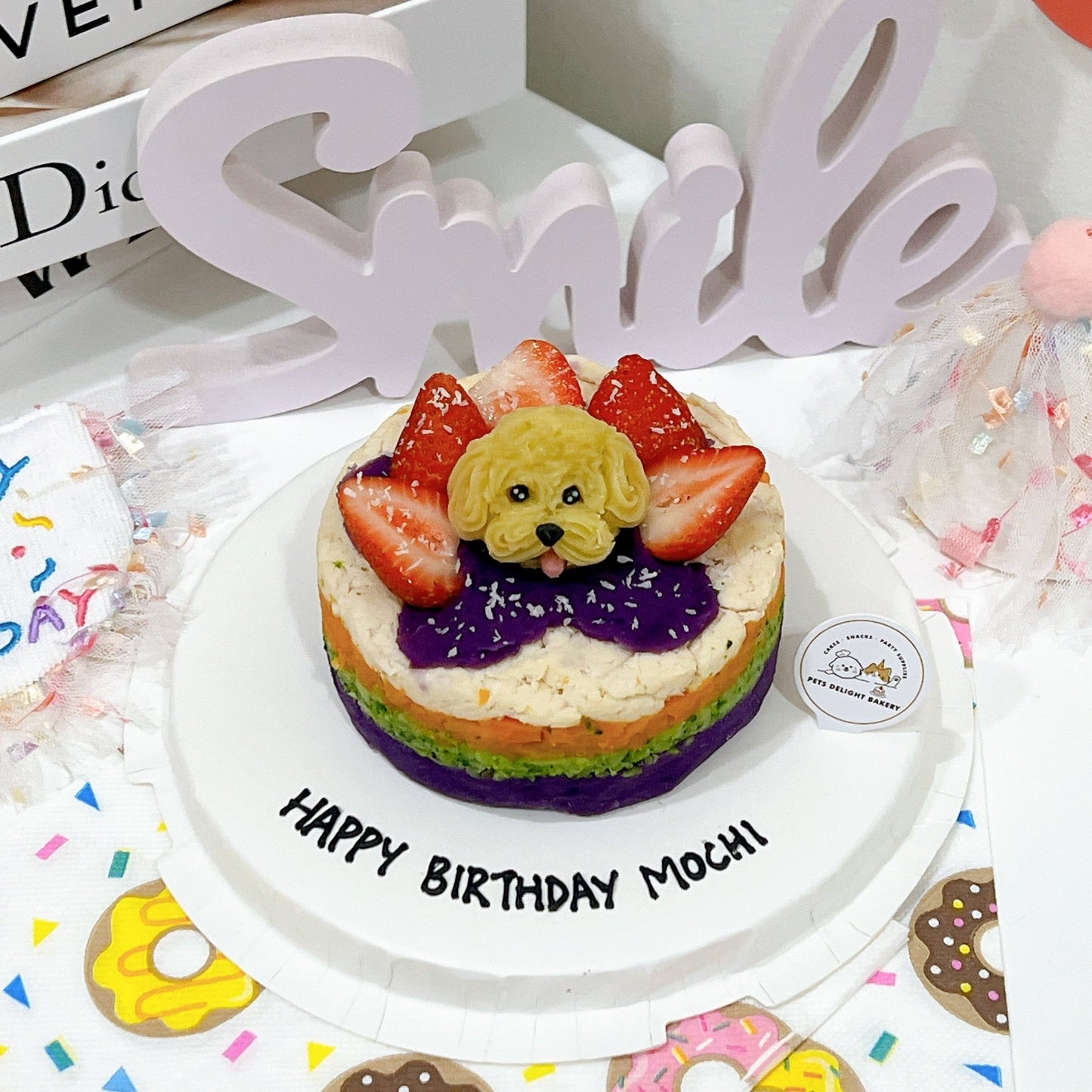 3D Dog Layering Cake - Pets Delight Bakery Pte Ltd