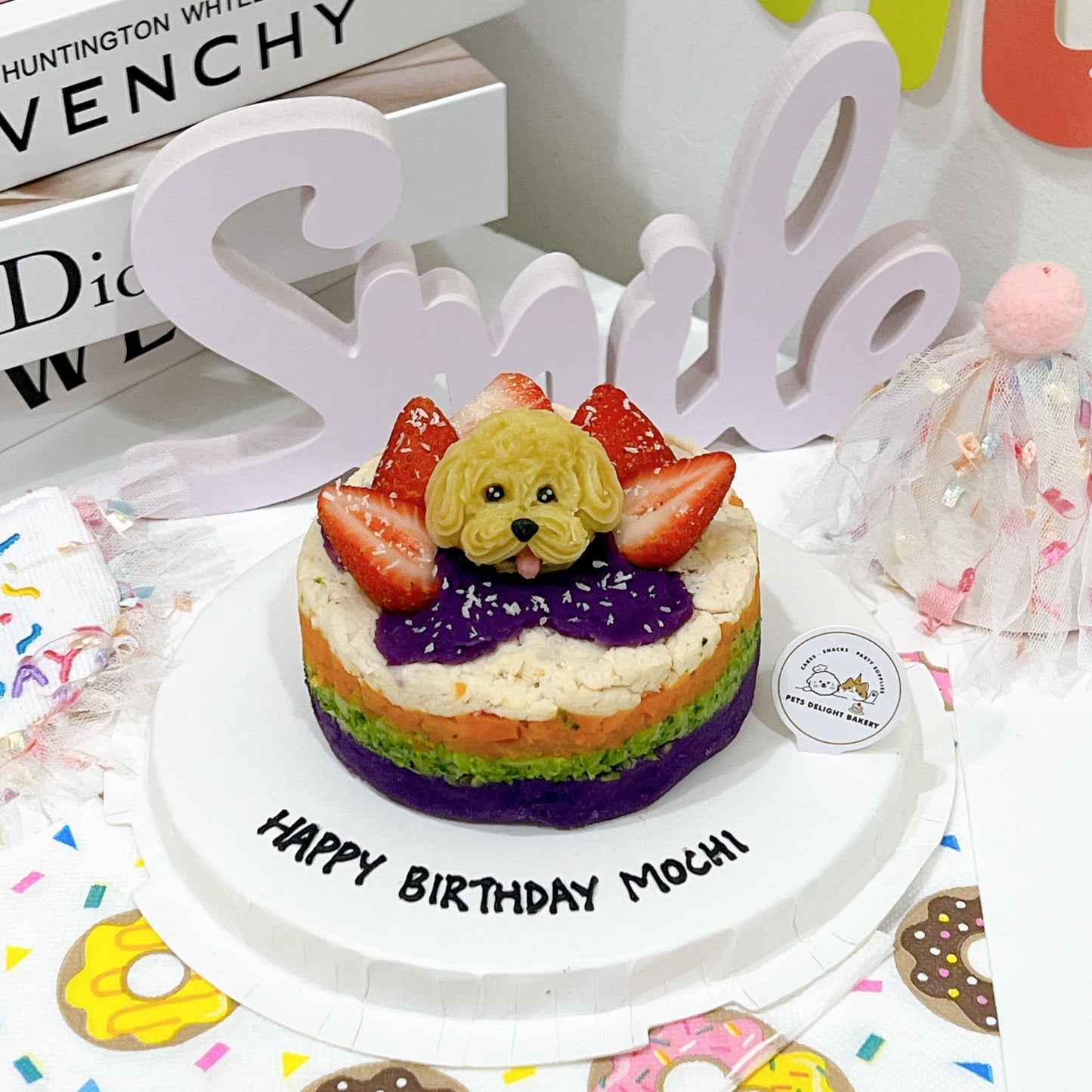 3D Dog Layering Cake - Pets Delight Bakery Pte Ltd