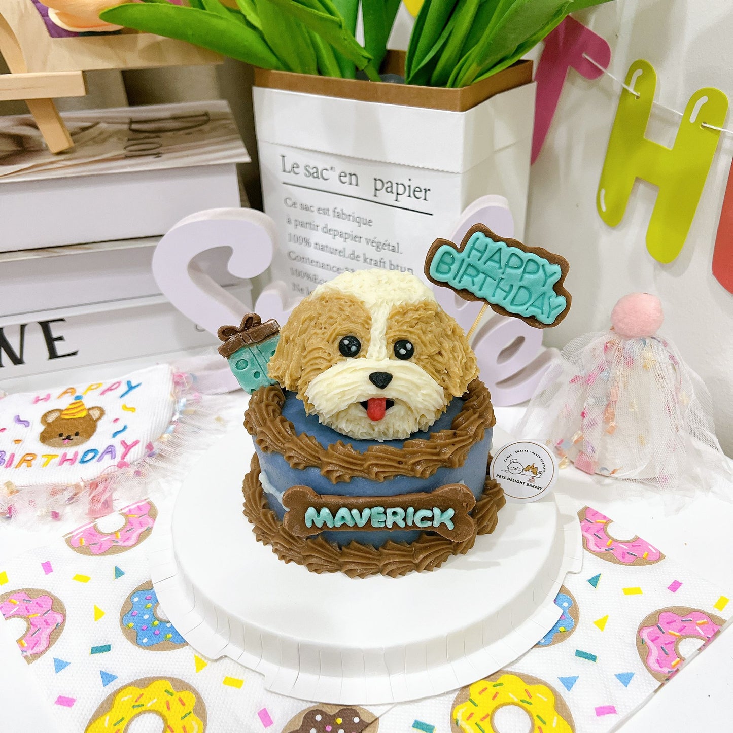3D Customized Dog/Cat Big Head HBD Cake
