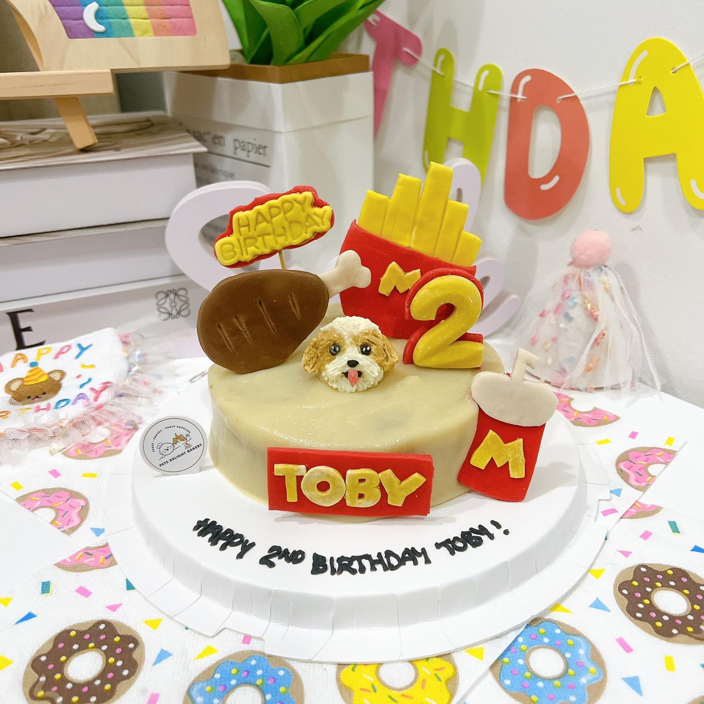 3D McDonald design Customized Dog/Cat Cake