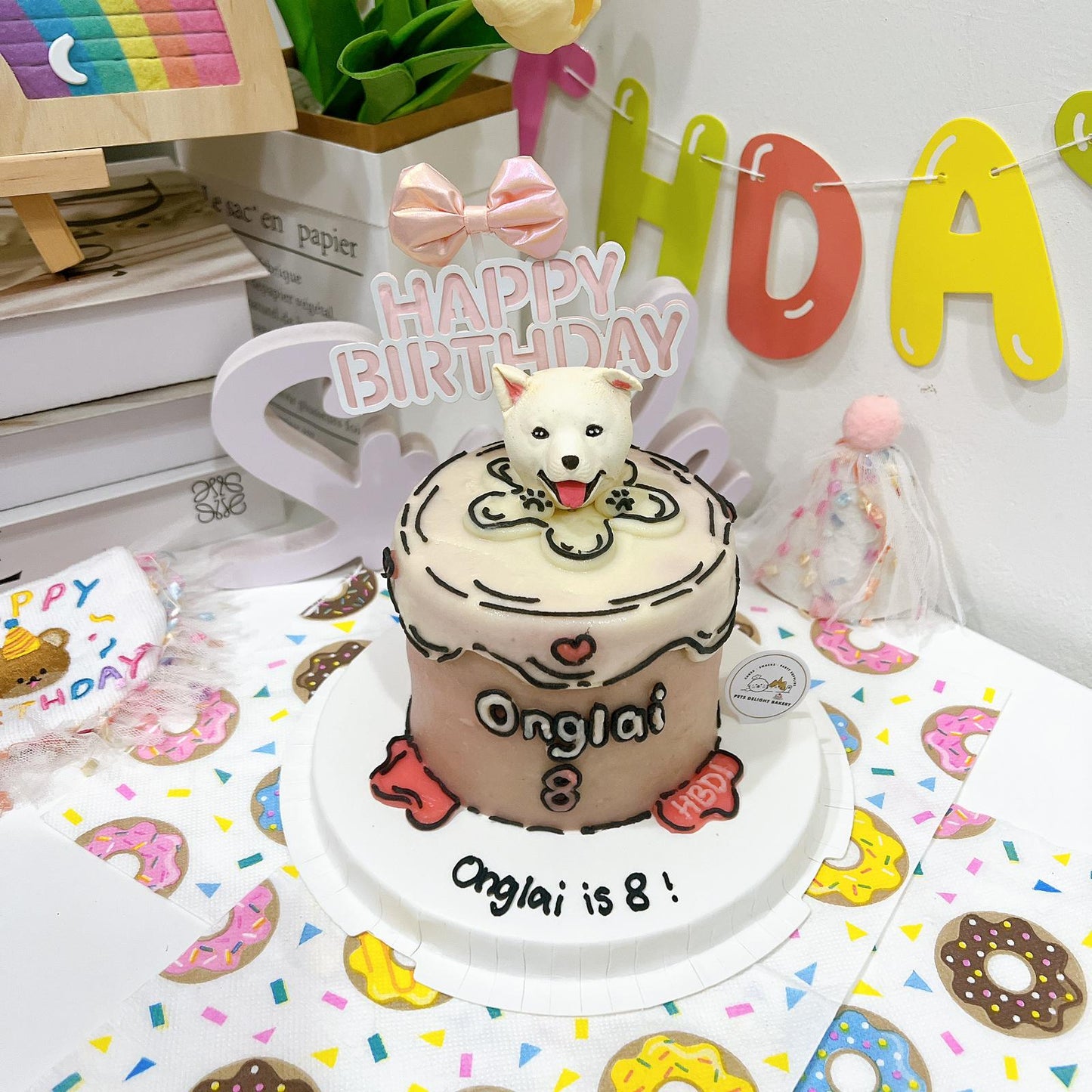3D Customized Dog/Cat Comic Tall Cake