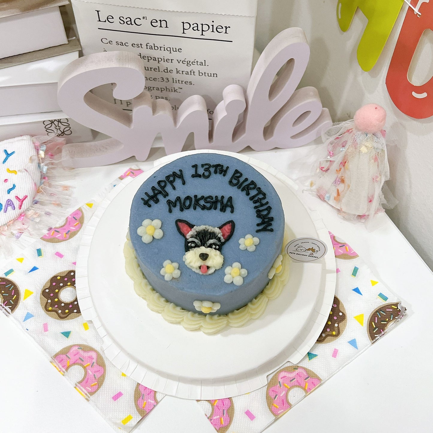 2D Custom Dog/Cat Daisy Cake (Same-day)