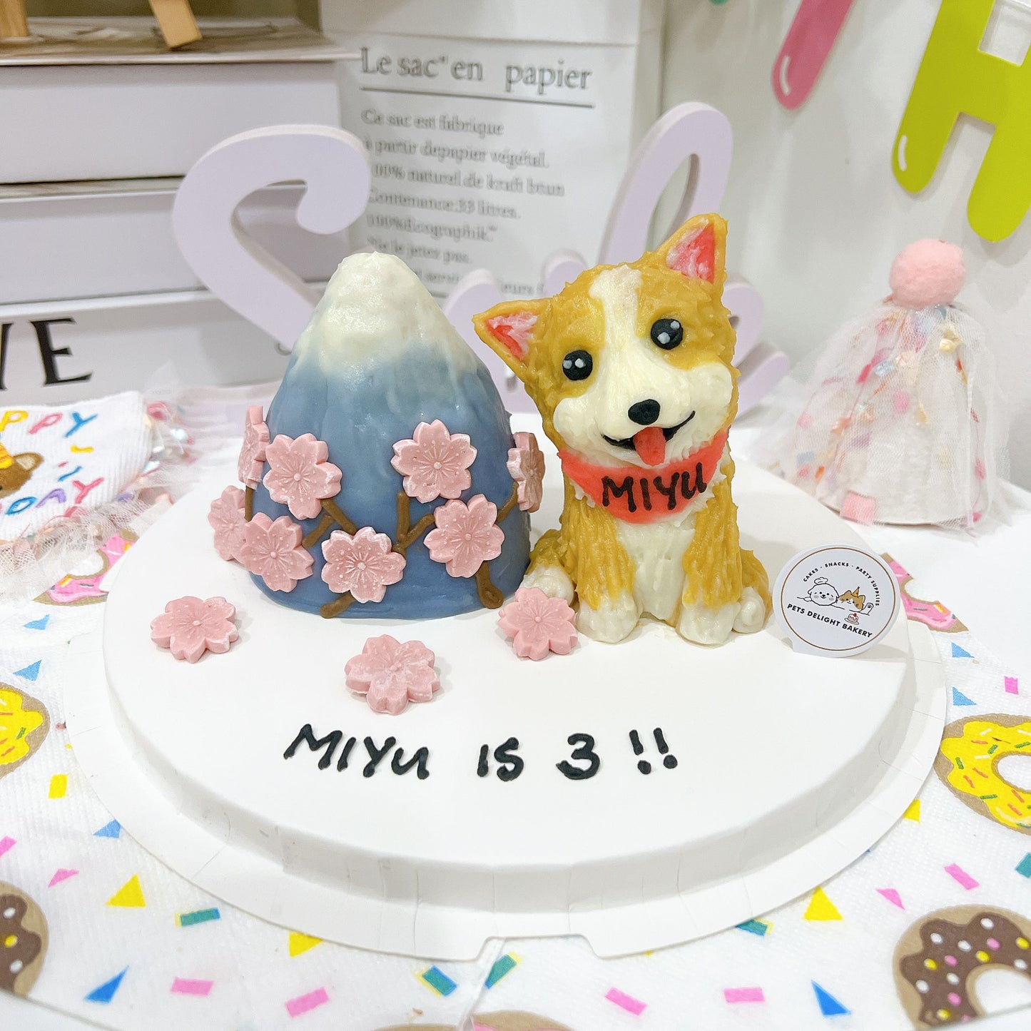 3D Mount Fuji Theme Dog/Cat Cake