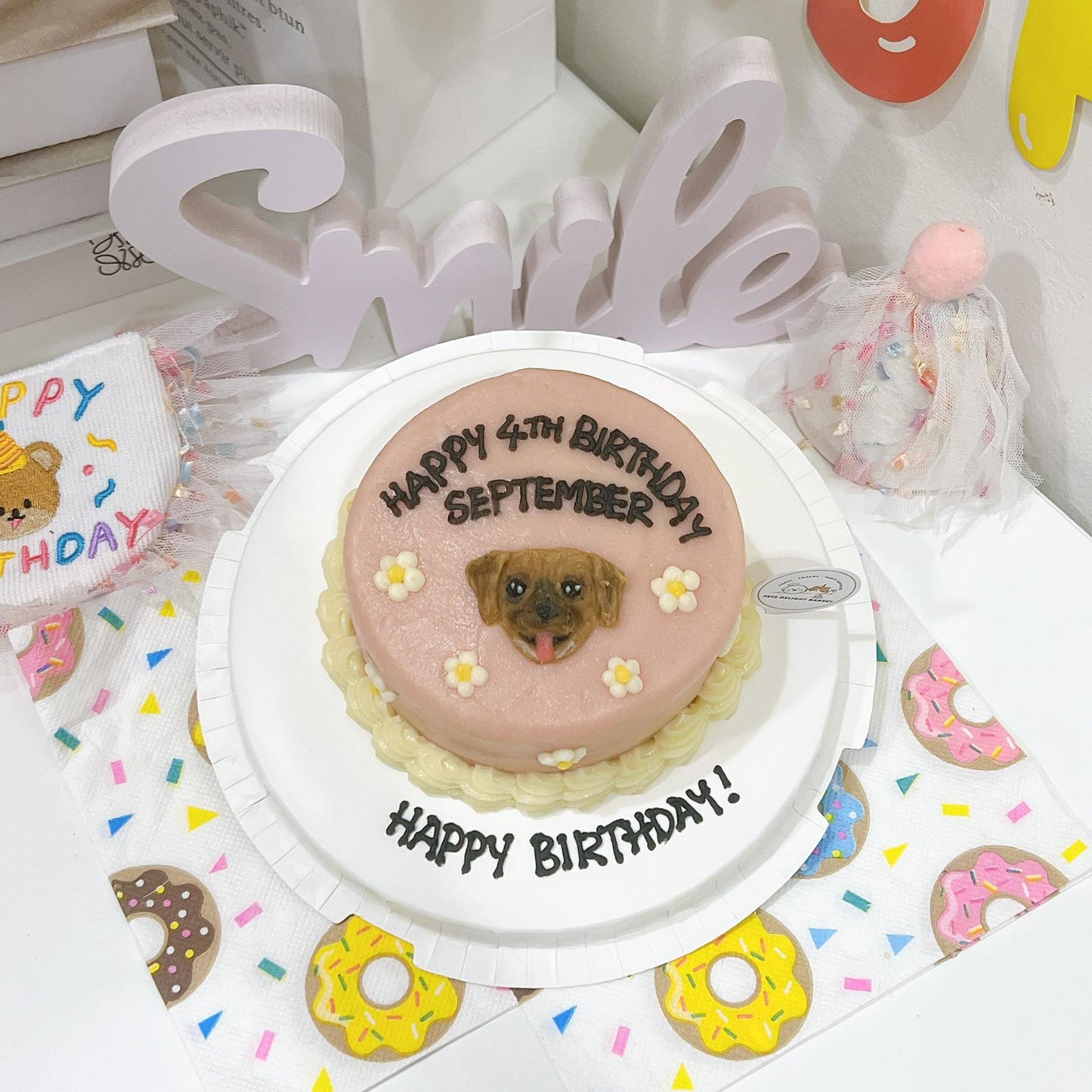 2D Custom Dog/Cat Daisy Cake (Same-day)