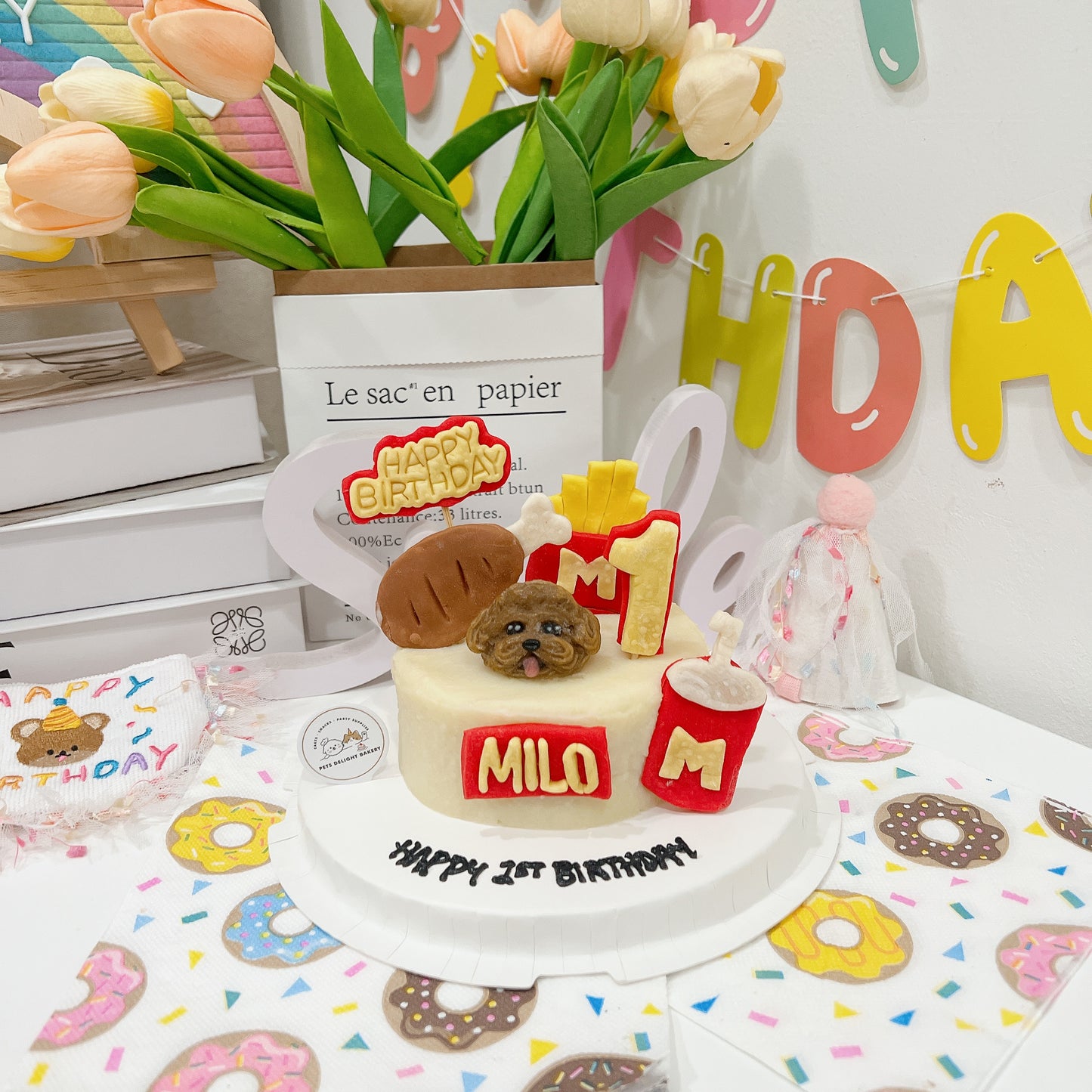 3D McDonald design Customized Dog/Cat Cake