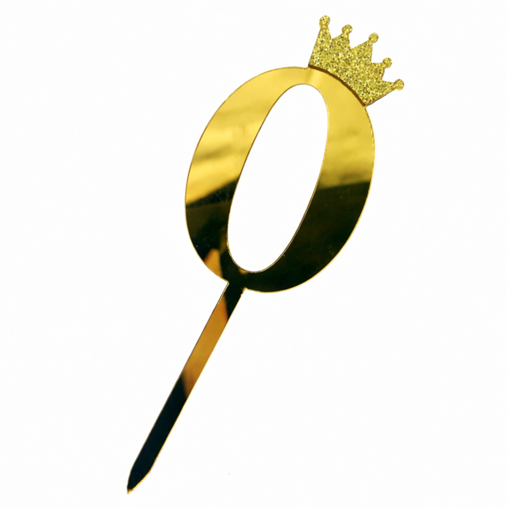 Acrylic Gold Number Cake Topper