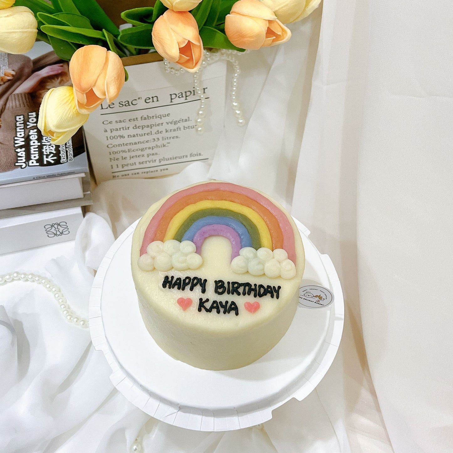 Rainbow On Cake (for dogs n cats)