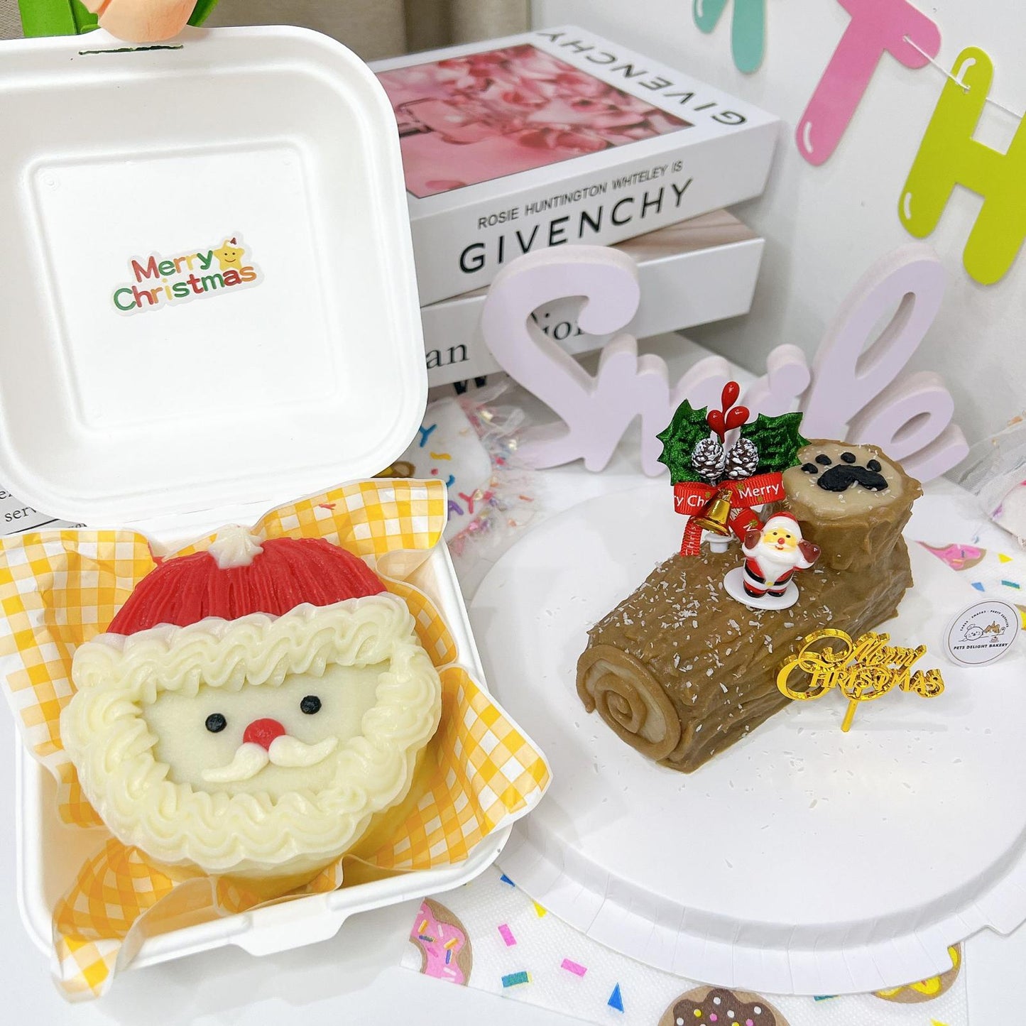 Christmas Season Santa Bento Cake (For Dogs & Cats) - Pets Delight Bakery Pte Ltd