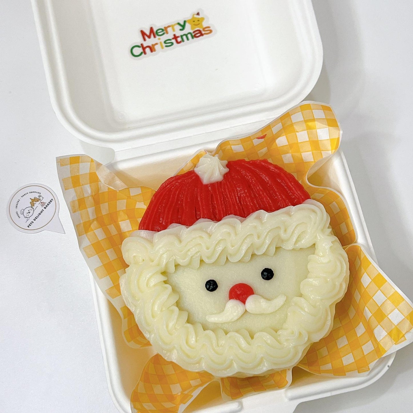 Christmas Season Santa Bento Cake (For Dogs & Cats) - Pets Delight Bakery Pte Ltd