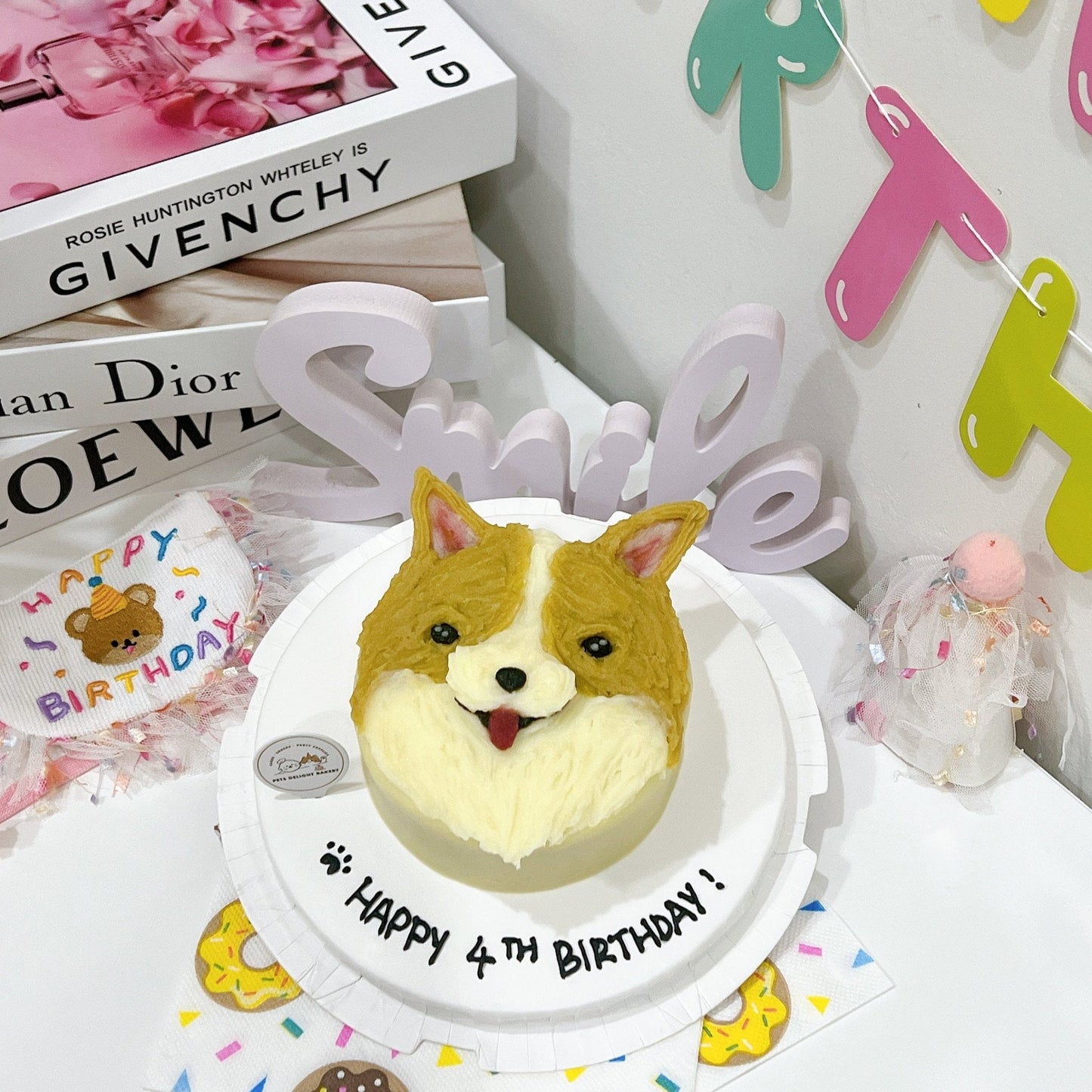 Corgi Pets/Puppy Face Cake - Pets Delight Bakery Pte Ltd
