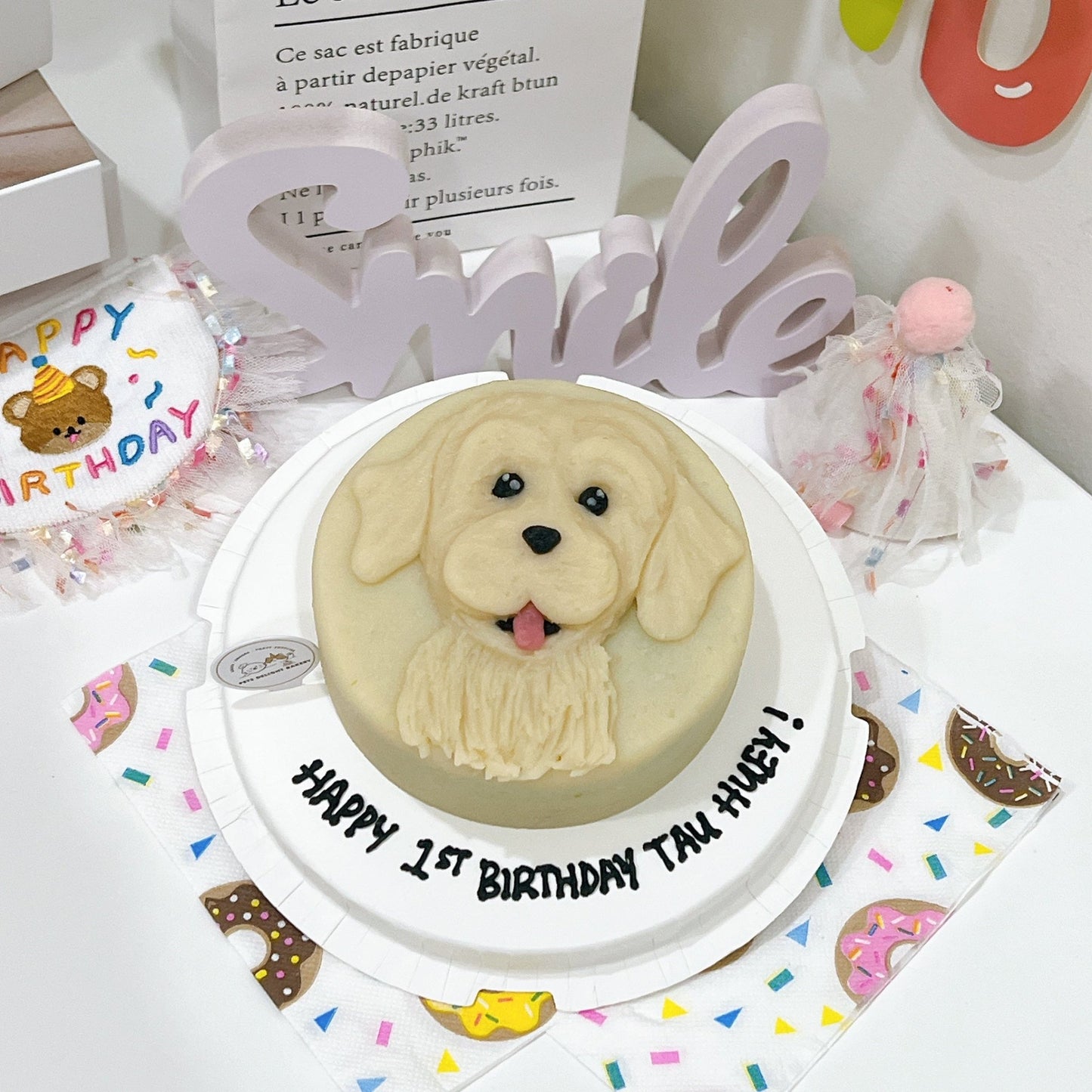 Golden Retriever Face Cake - Pets Delight Bakery Pte Ltd