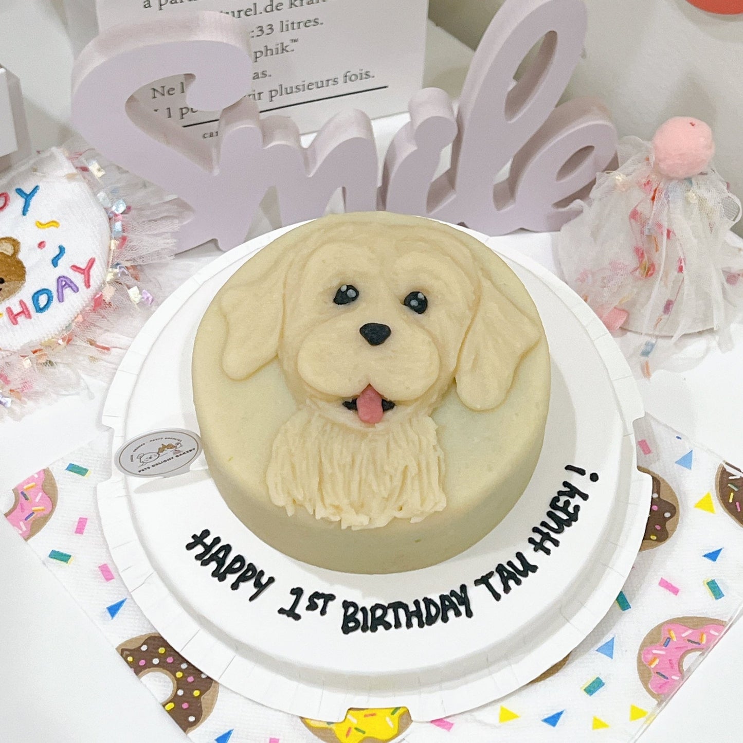 Golden Retriever Face Cake - Pets Delight Bakery Pte Ltd