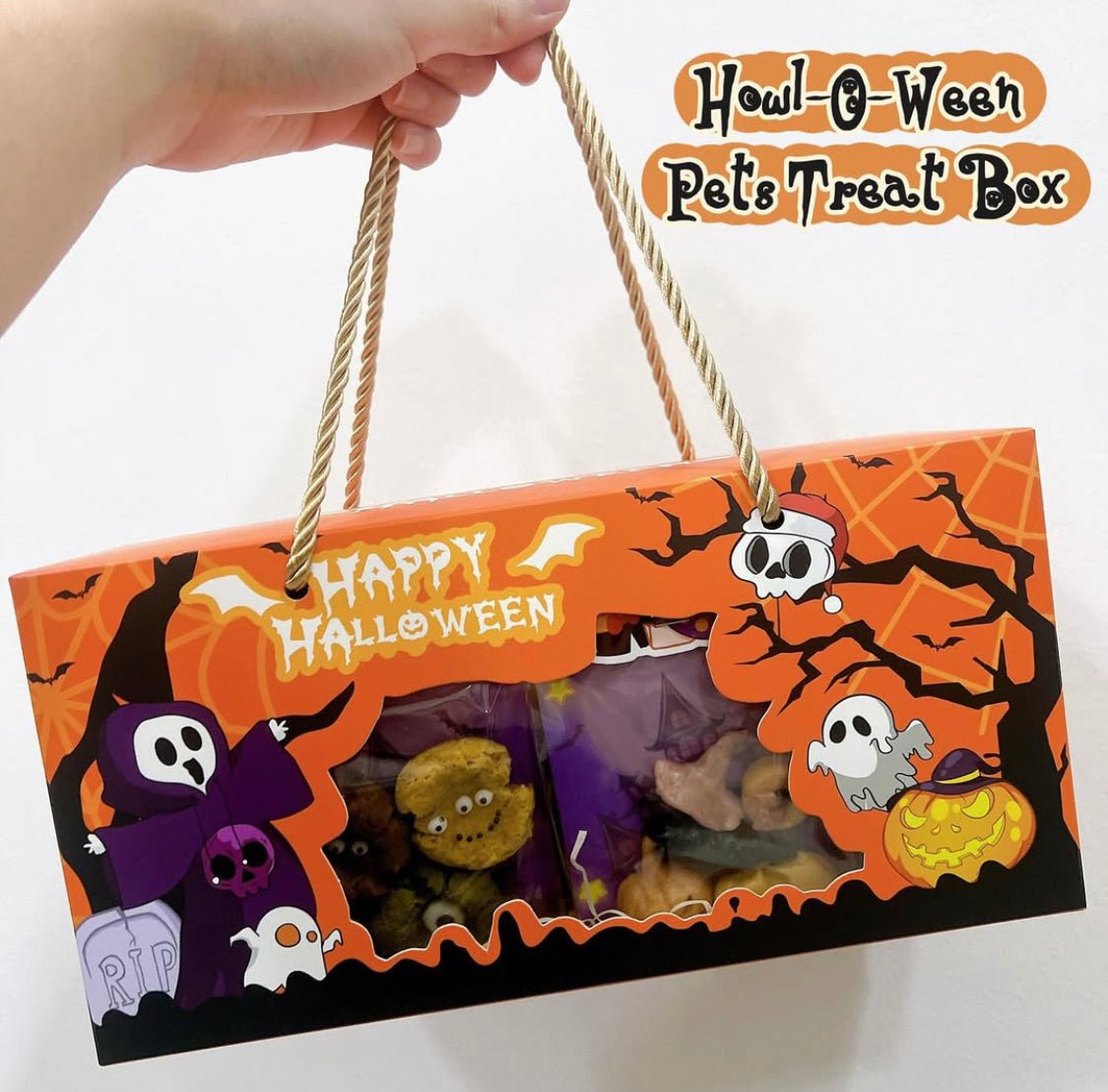 Halloween Dehydrated Pet Treats Gift Box (For Dog n Cat) - Pets Delight Bakery Pte Ltd