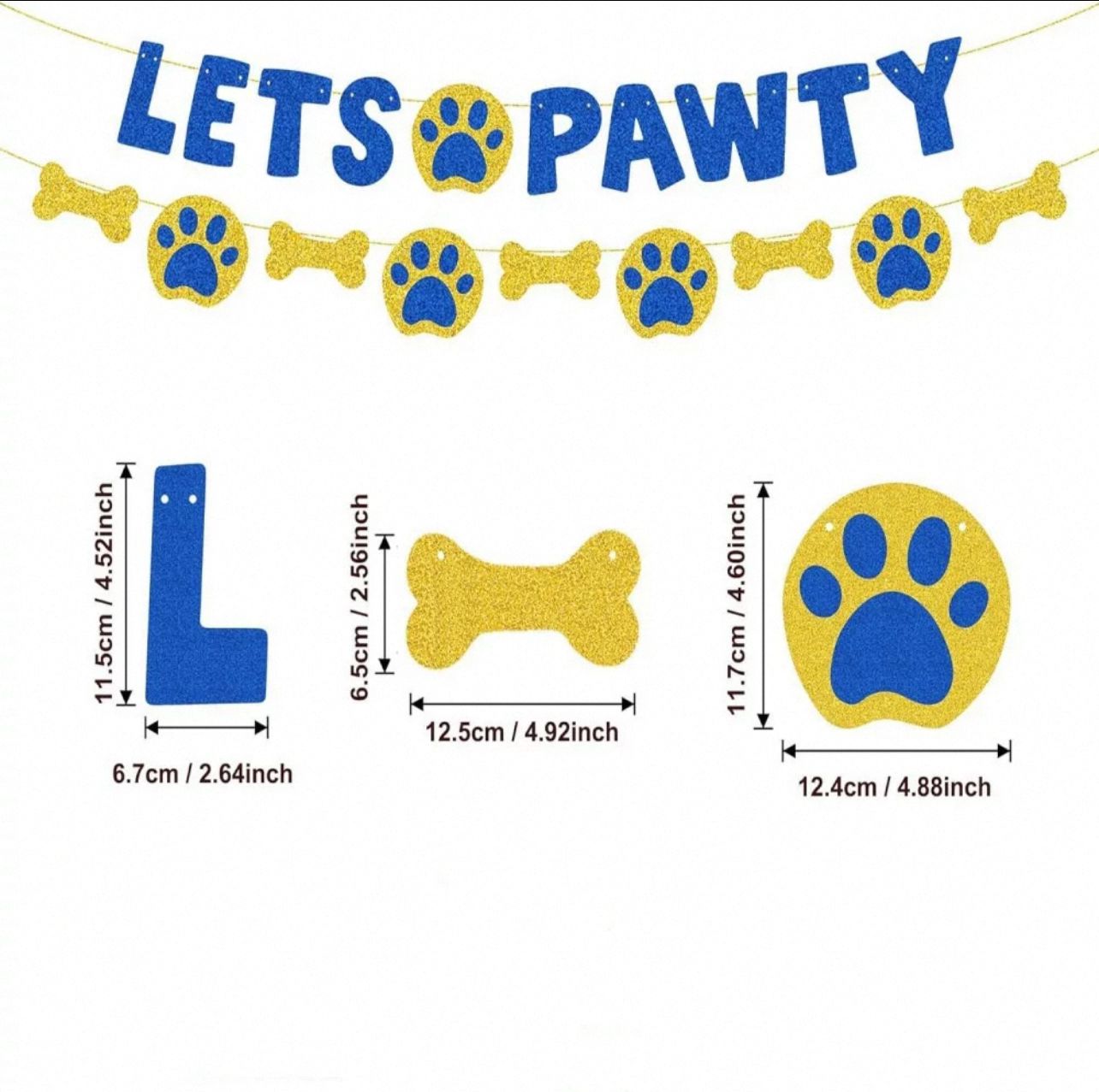 Let's Pawty Birthday Banner Set - Pets Delight Bakery Pte Ltd