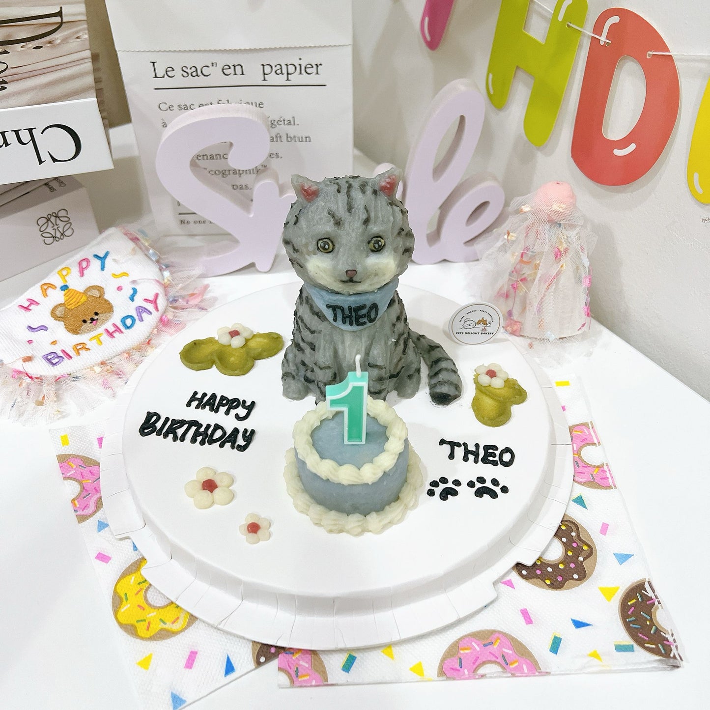 Munchkin Cat Full Body Cake (Customizable) - Pets Delight Bakery Pte Ltd