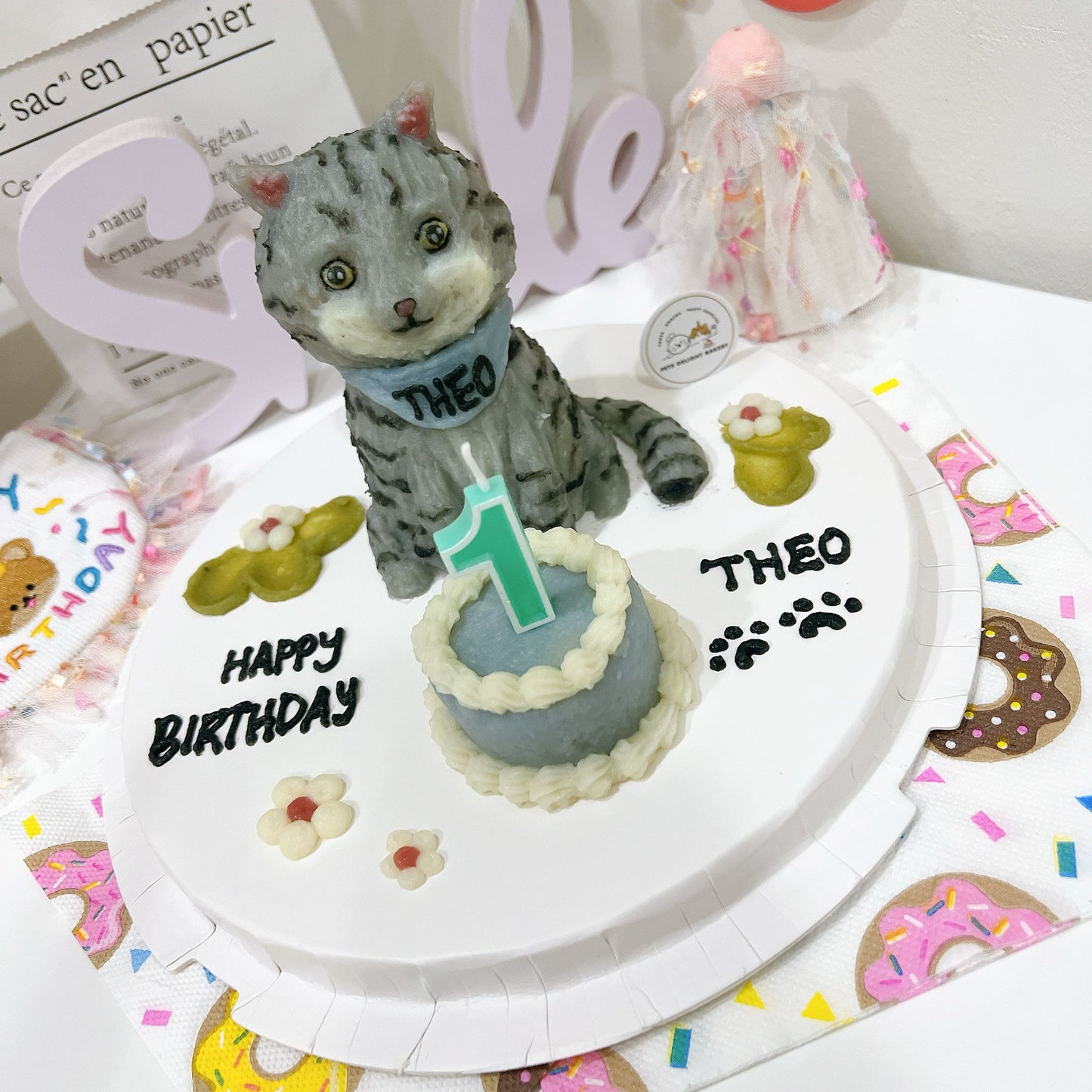 Munchkin Cat Full Body Cake (Customizable) - Pets Delight Bakery Pte Ltd