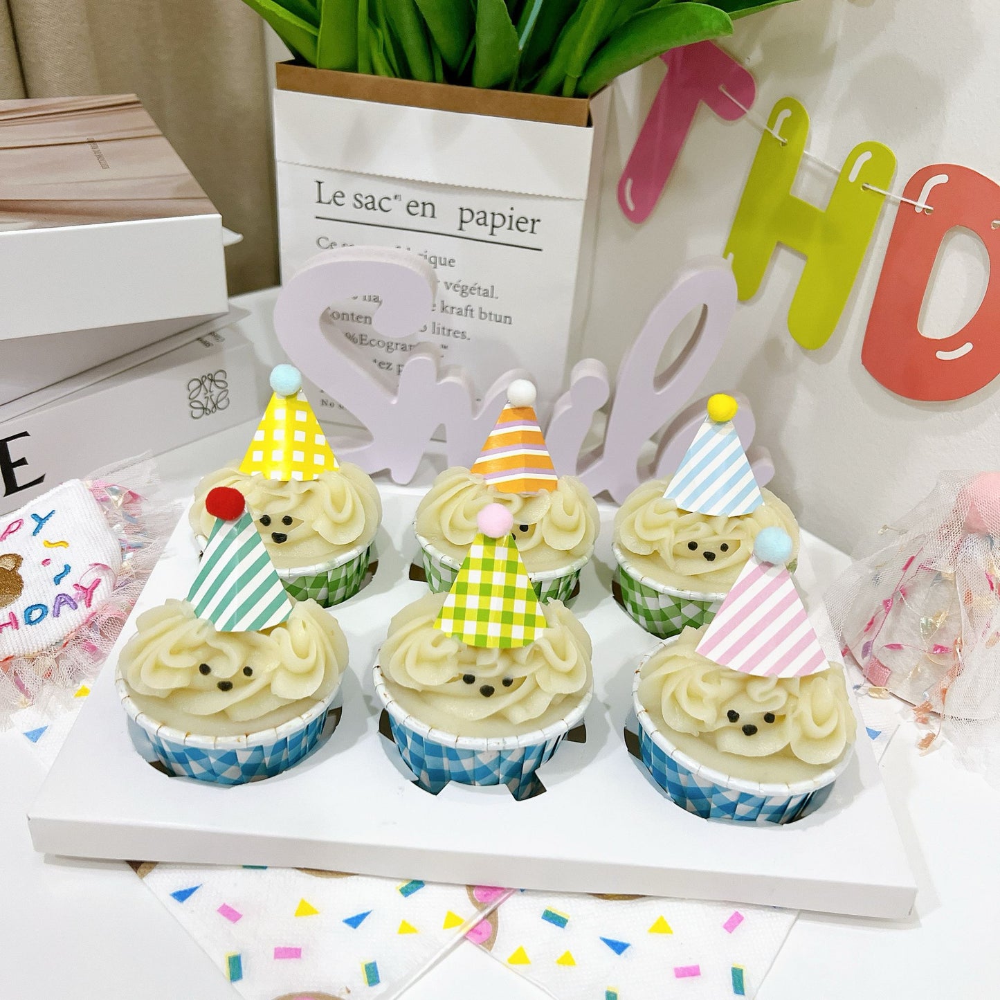 Party Hat Doggy Pupcakes - Pets Delight Bakery Pte Ltd