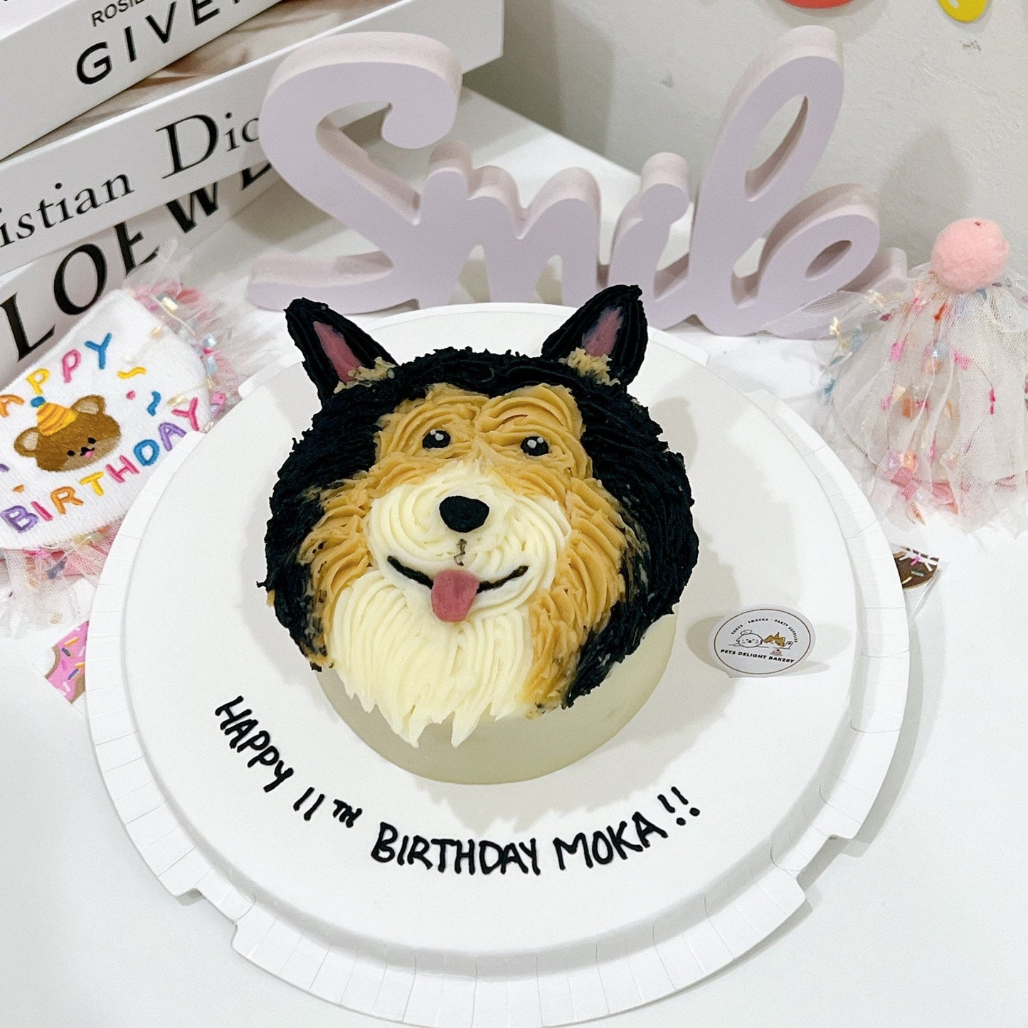 Scotch Collie Pets/Puppy Face Cake - Pets Delight Bakery Pte Ltd