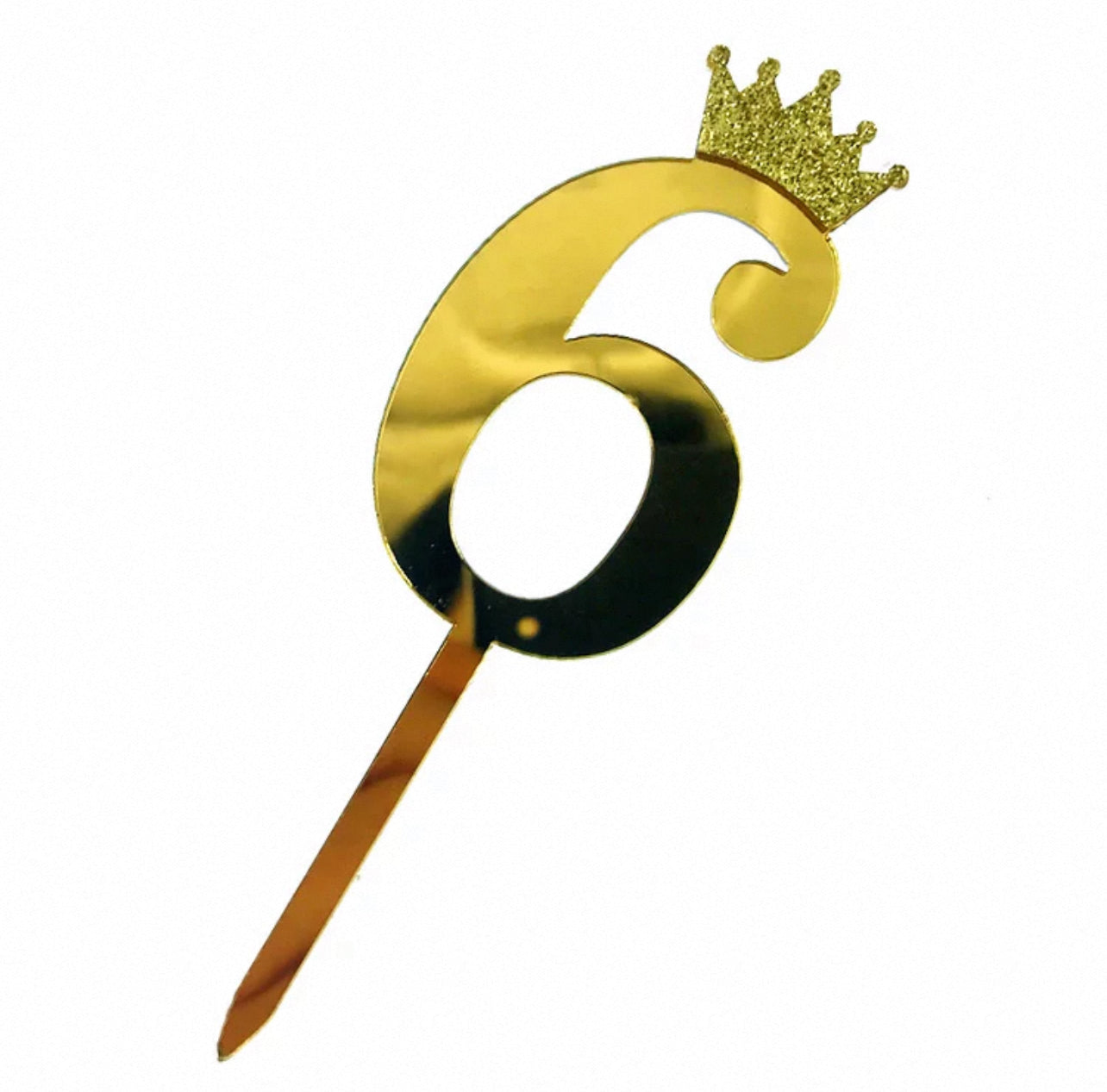 Acrylic Gold Number Cake Topper