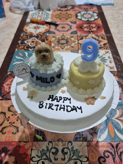 3D Dog/Cat Double Delight Mini Cake Platter