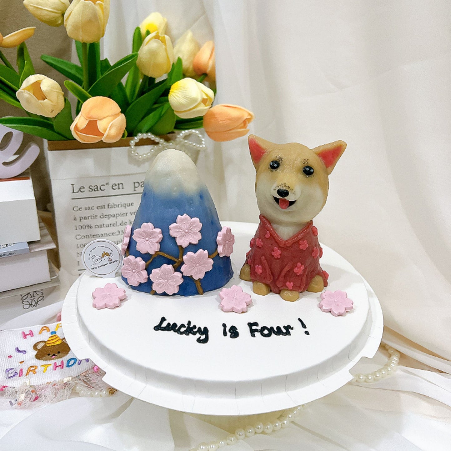 3D Mount Fuji Theme Dog/Cat Cake