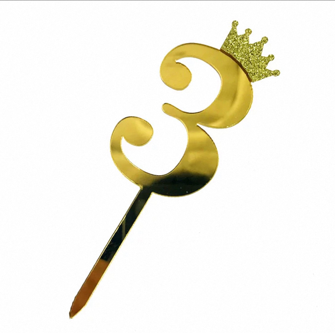 Acrylic Gold Number Cake Topper