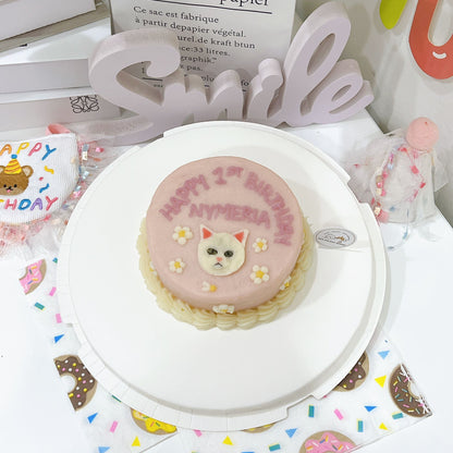 2D Custom Dog/Cat Daisy Cake (Same - day) - Pets Delight Bakery Pte Ltd