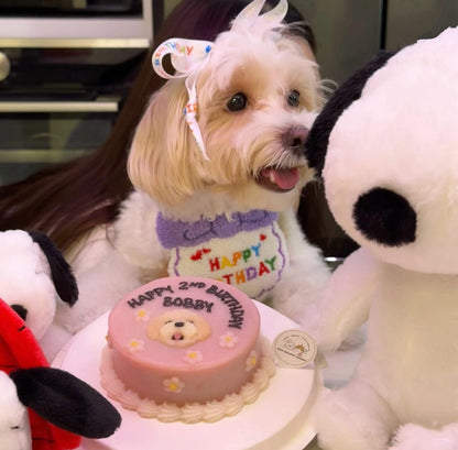 2D Custom Dog/Cat Daisy Cake (Same - day) - Pets Delight Bakery Pte Ltd