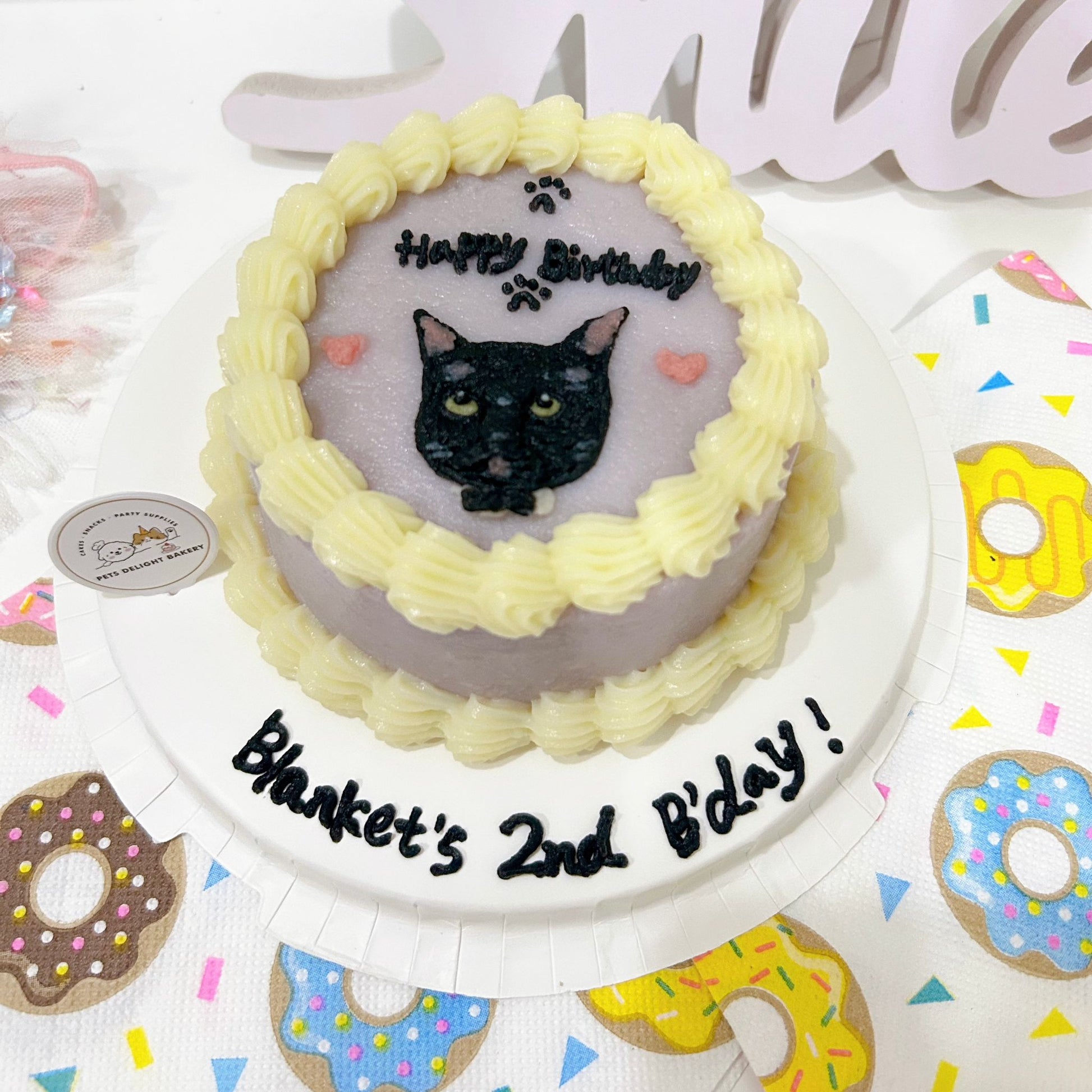 2D Custom Dog/Cat Simple Cake (Same - day) - Pets Delight Bakery Pte Ltd