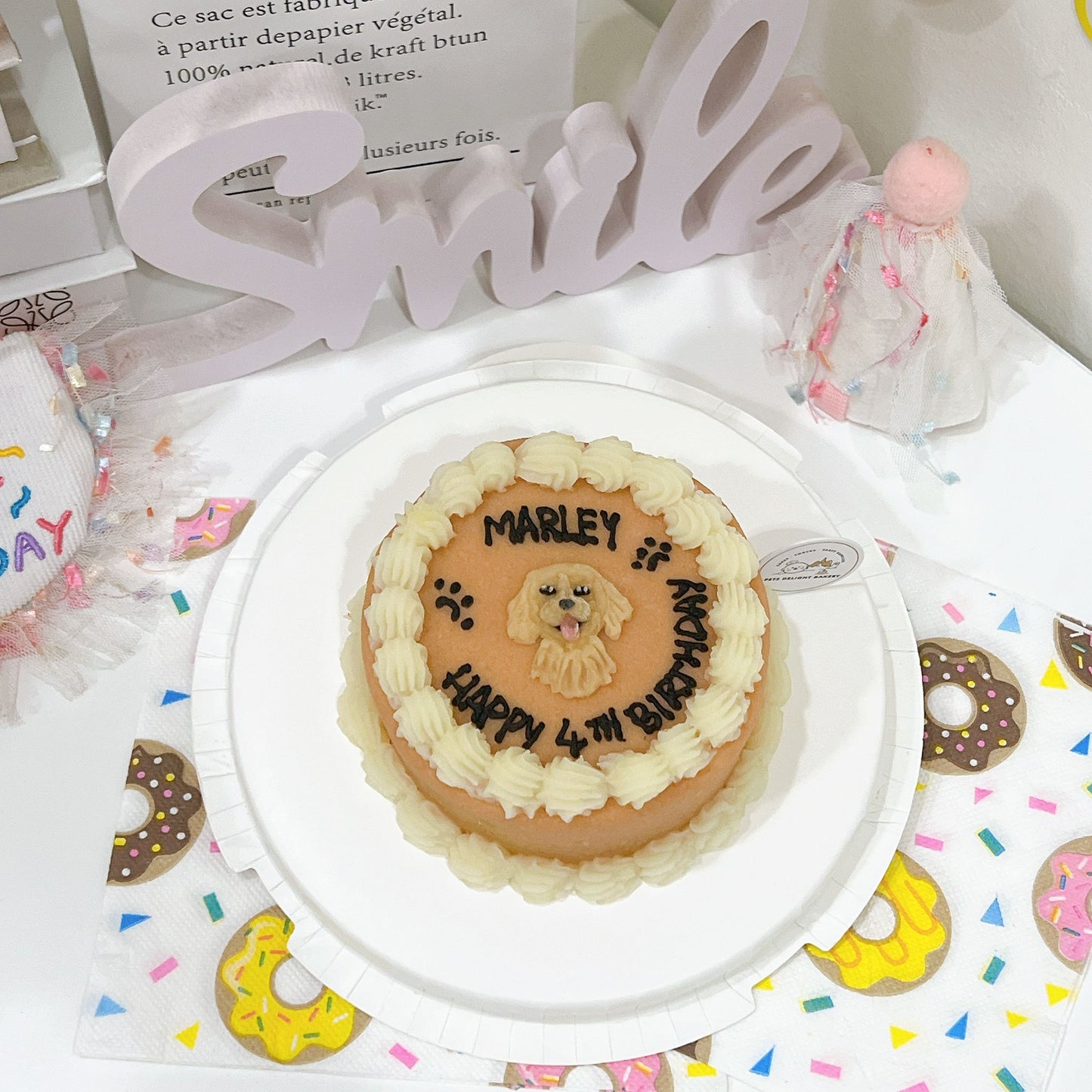 2D Custom Dog/Cat Simple Cake (Same - day) - Pets Delight Bakery Pte Ltd