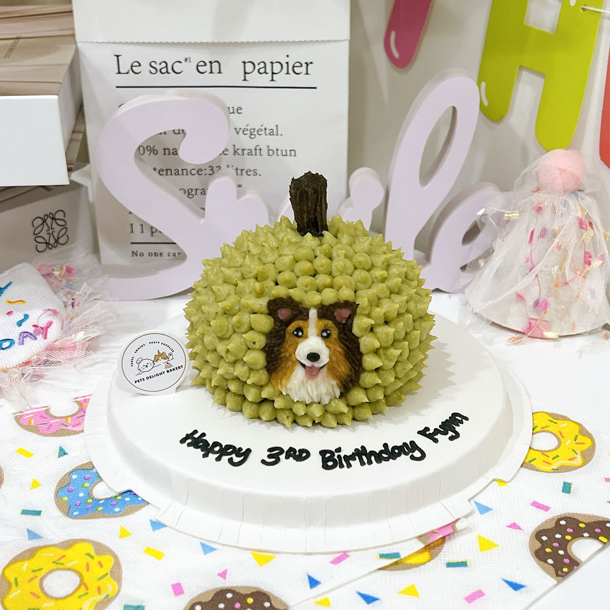 2D Dog/Cat Durian Cake - Pets Delight Bakery Pte Ltd