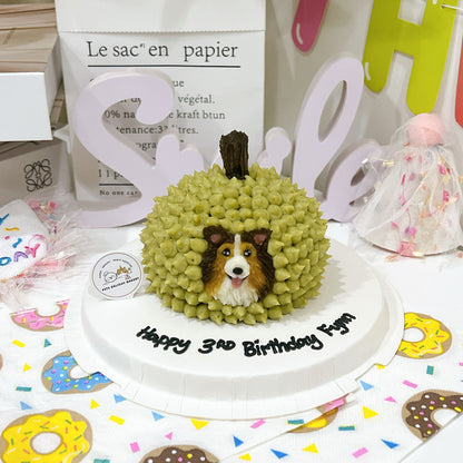 2D Dog/Cat Durian Cake - Pets Delight Bakery Pte Ltd
