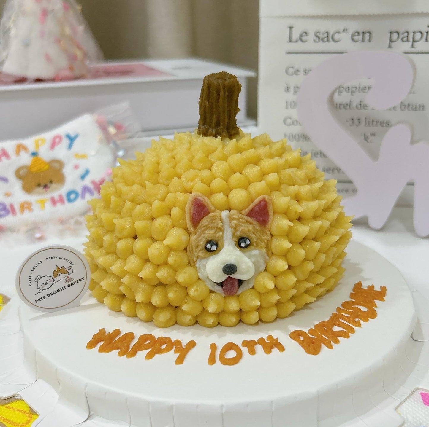2D Dog/Cat Durian Cake - Pets Delight Bakery Pte Ltd