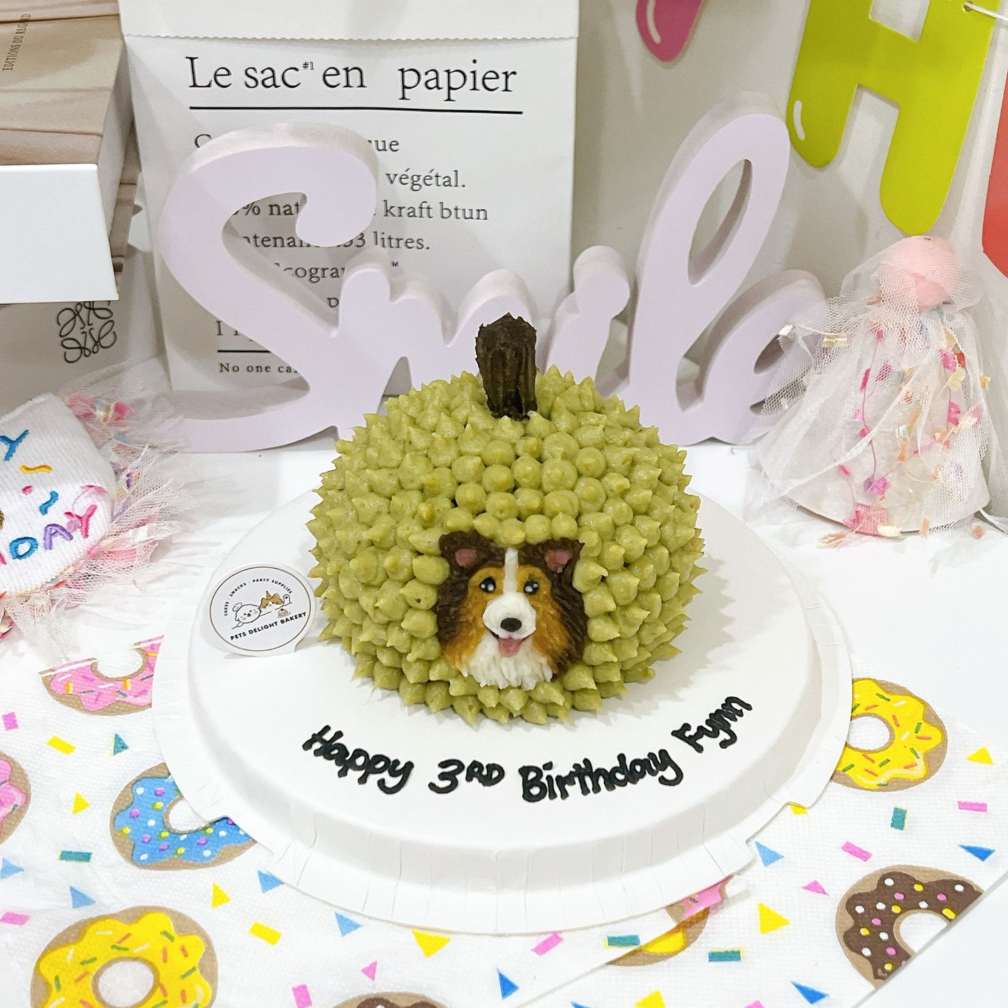 2D Dog/Cat Durian Cake - Pets Delight Bakery Pte Ltd