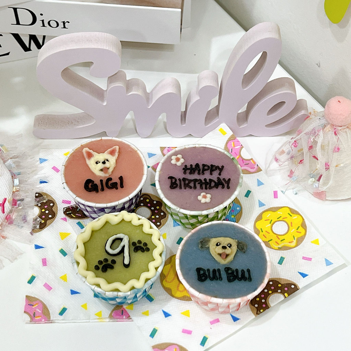 2D Dog/Cat Pupcakes (Same-day) - Pets Delight Bakery Pte Ltd