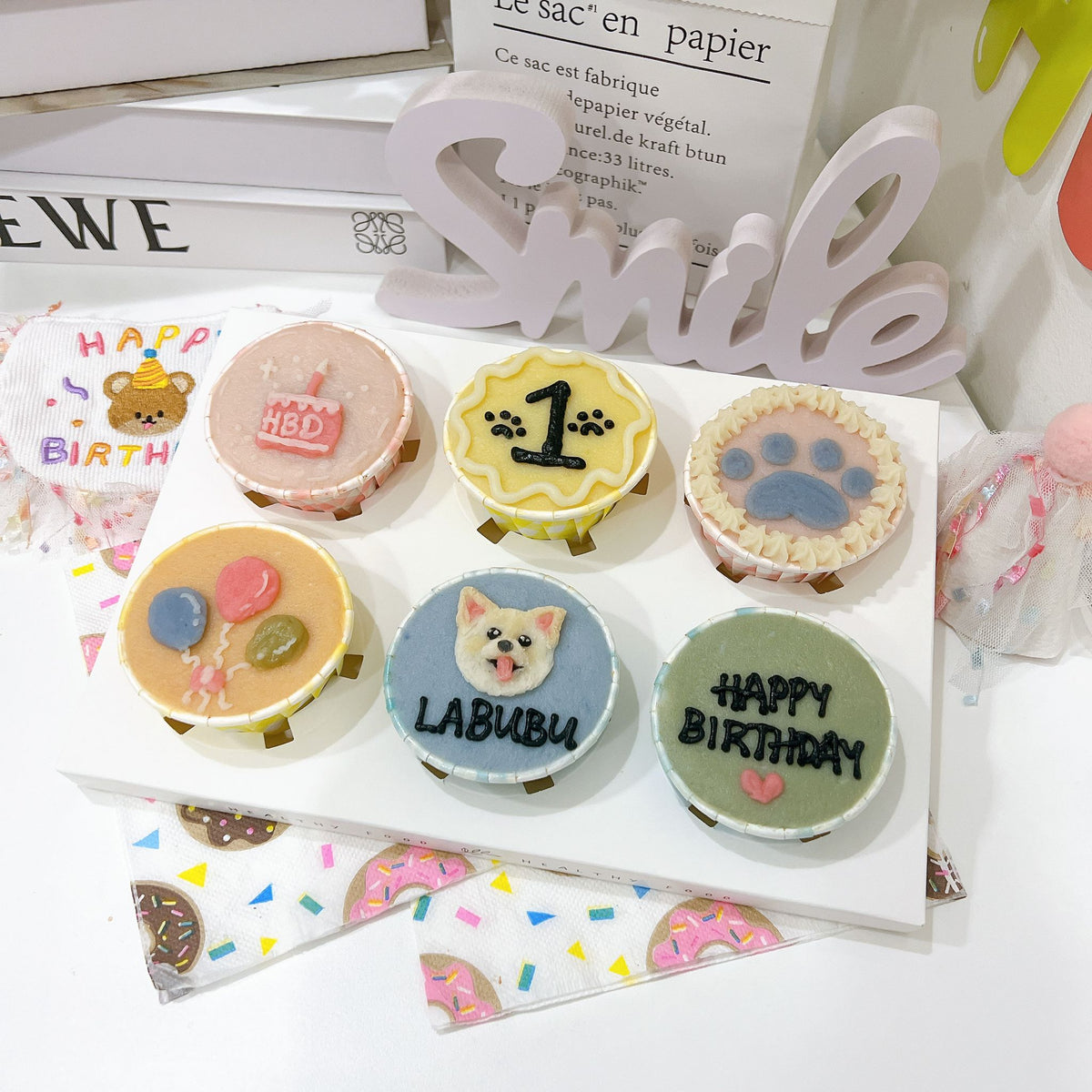 2D Dog/Cat Pupcakes (Same-day) - Pets Delight Bakery Pte Ltd