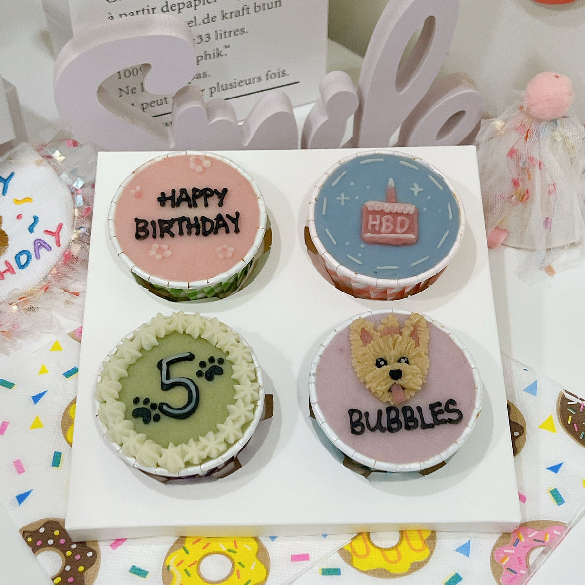2D Dog/Cat Pupcakes (Same-day) - Pets Delight Bakery Pte Ltd