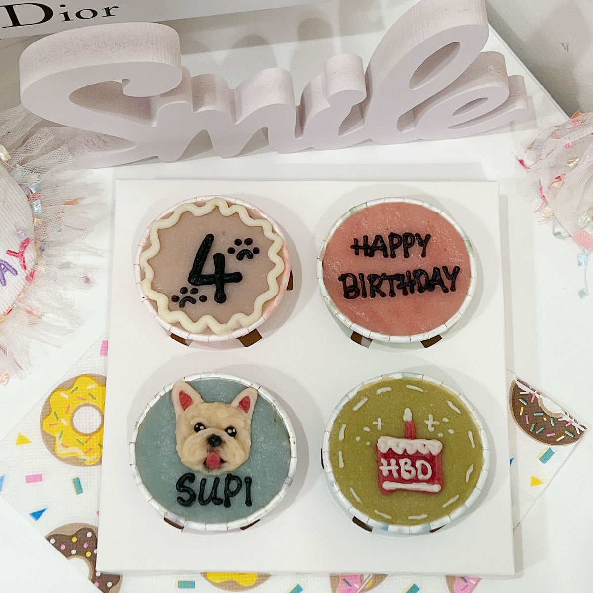 2D Dog/Cat Pupcakes (Same-day) - Pets Delight Bakery Pte Ltd